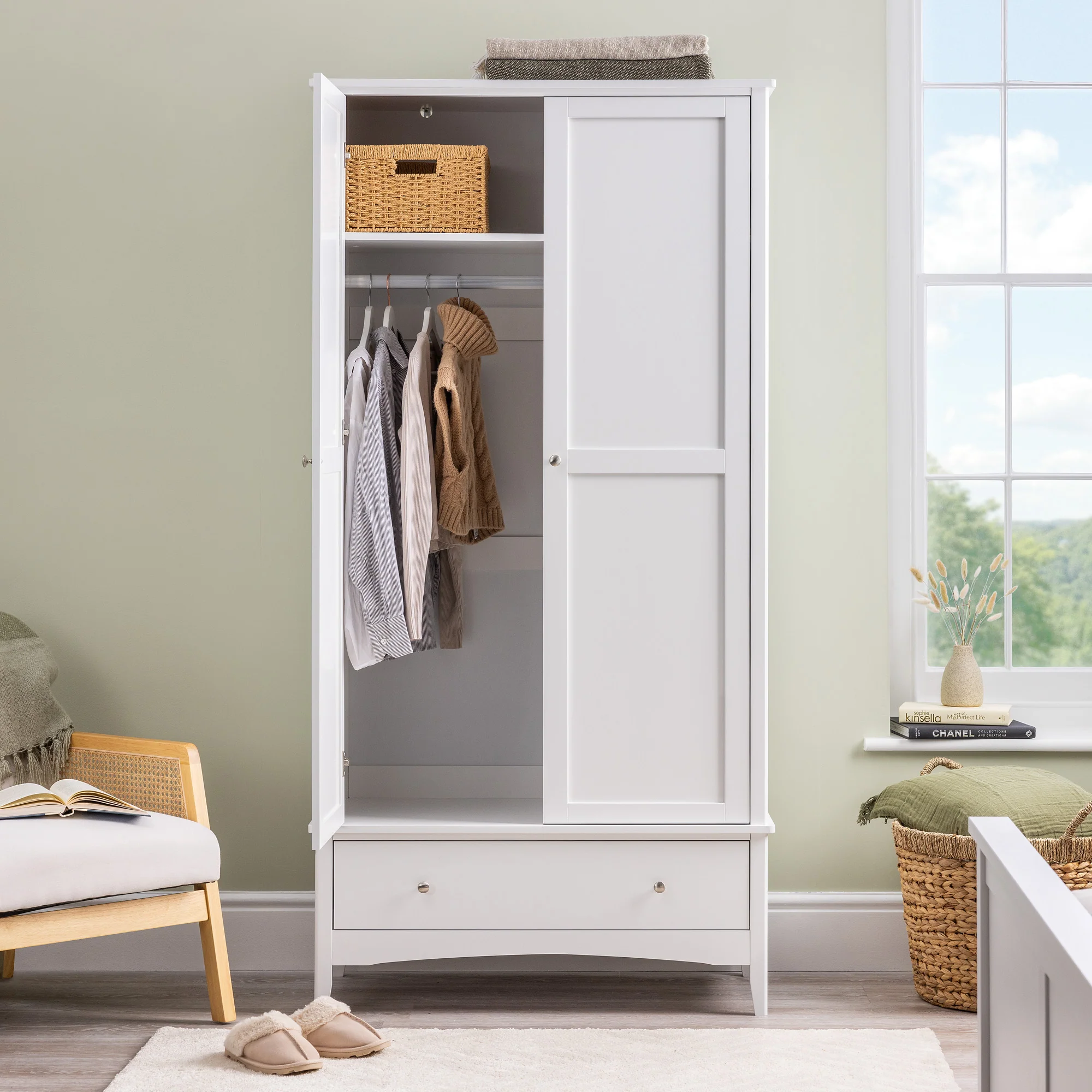 Ilsington Double Wardrobe with Drawer - Image 2