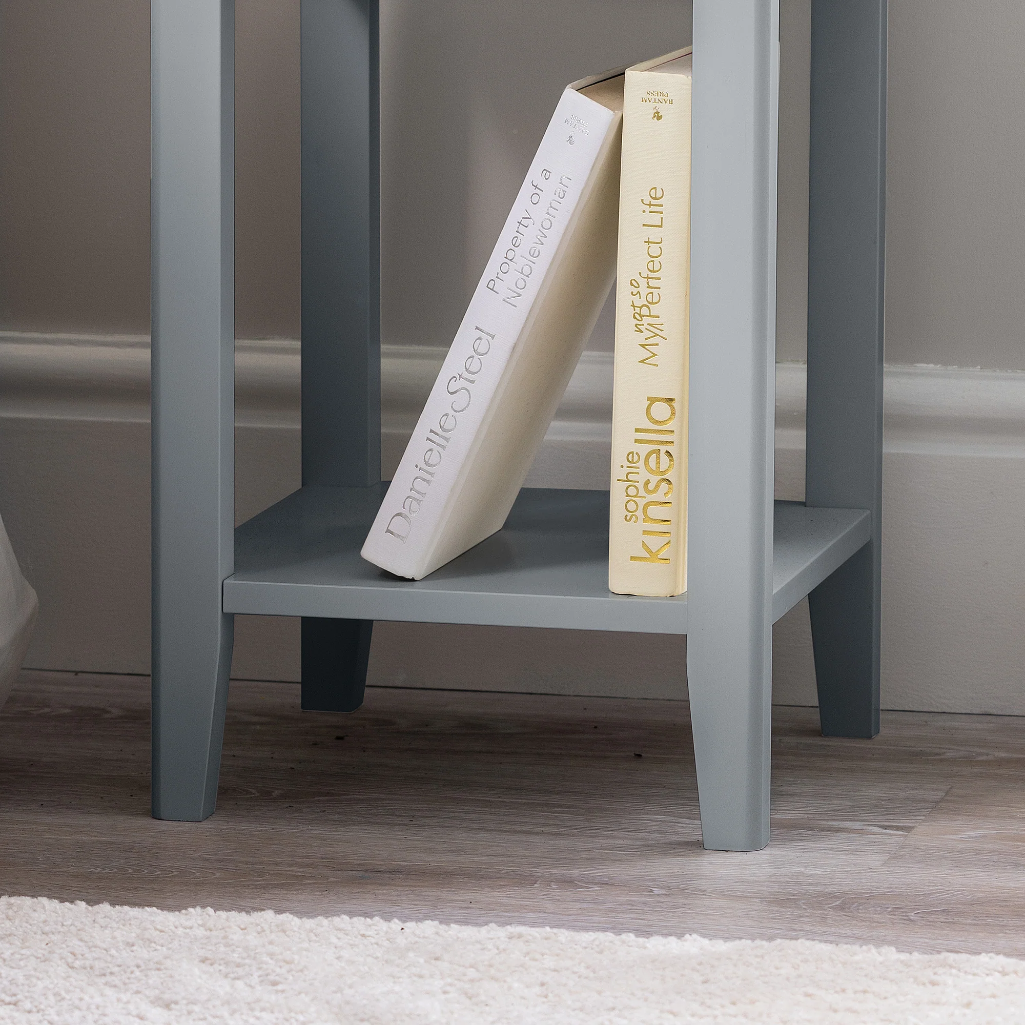 Ilsington Slim Bedside Table with Shelf - Image 11