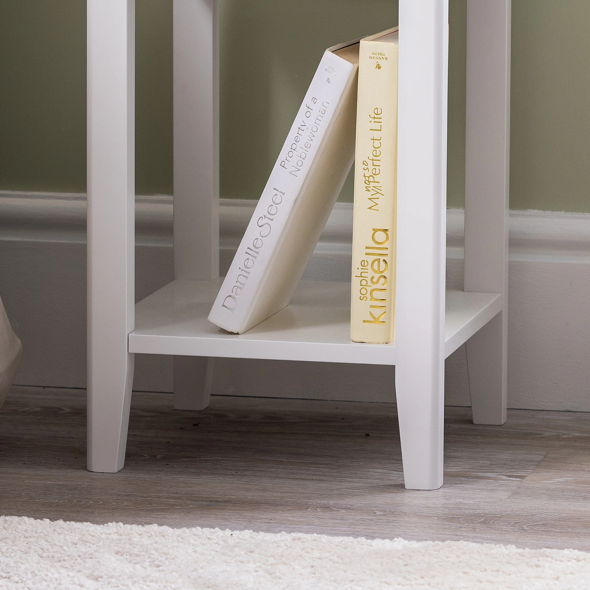 Ilsington Slim Bedside Table with Shelf - Image 4