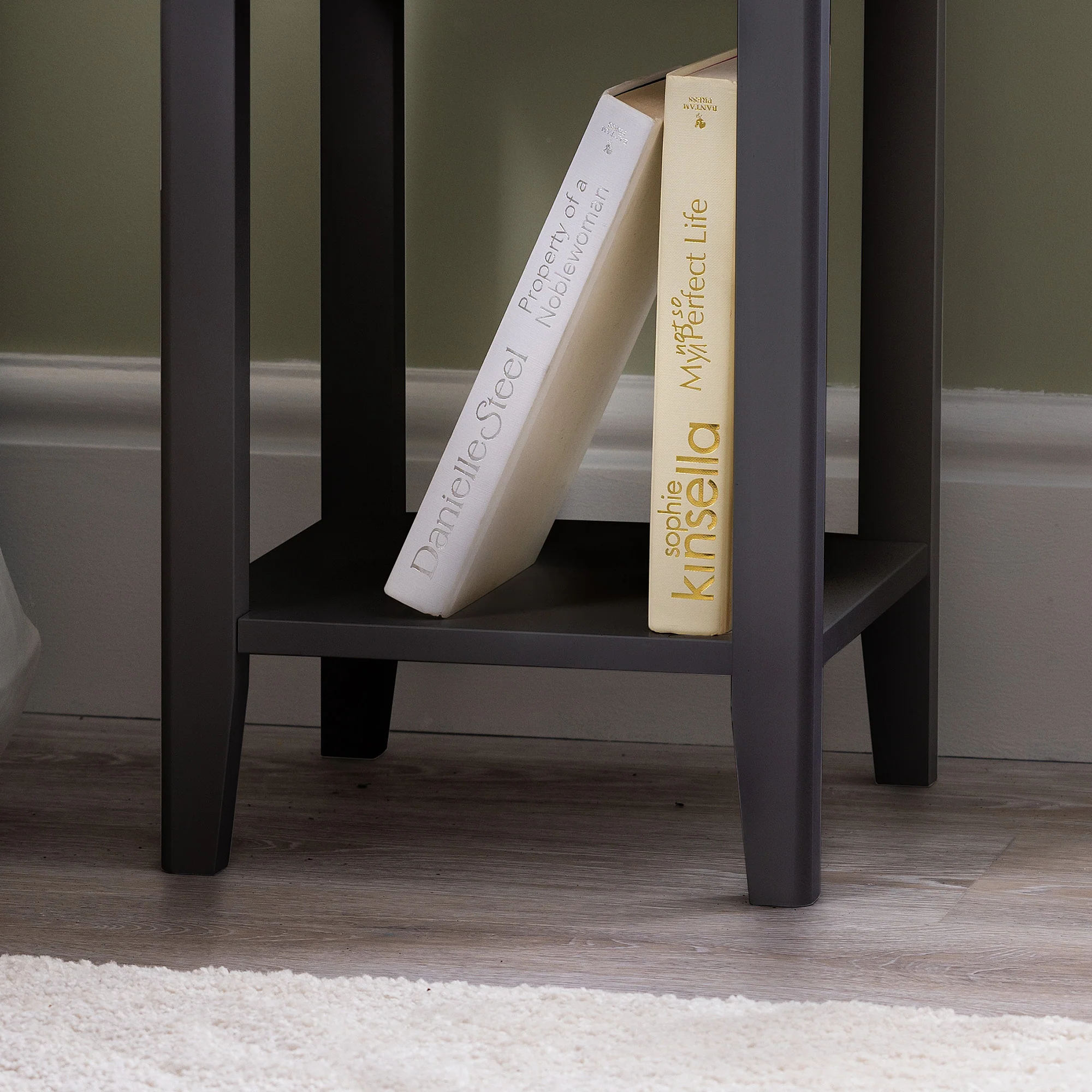 Ilsington Slim Bedside Table with Shelf - Image 8
