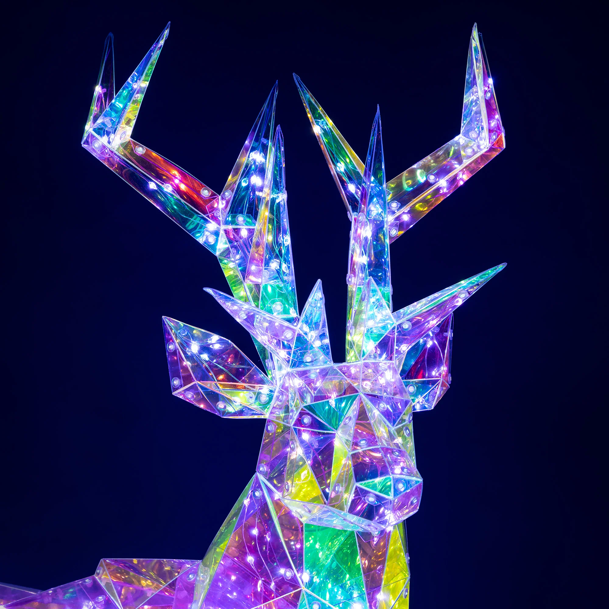 Iridescent Christmas Stag Light (90cm) - Image 3