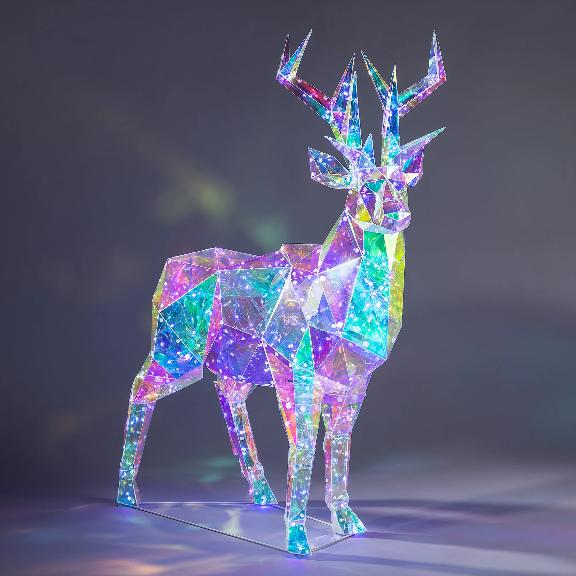 Iridescent Christmas Stag Light (90cm) - Image 4