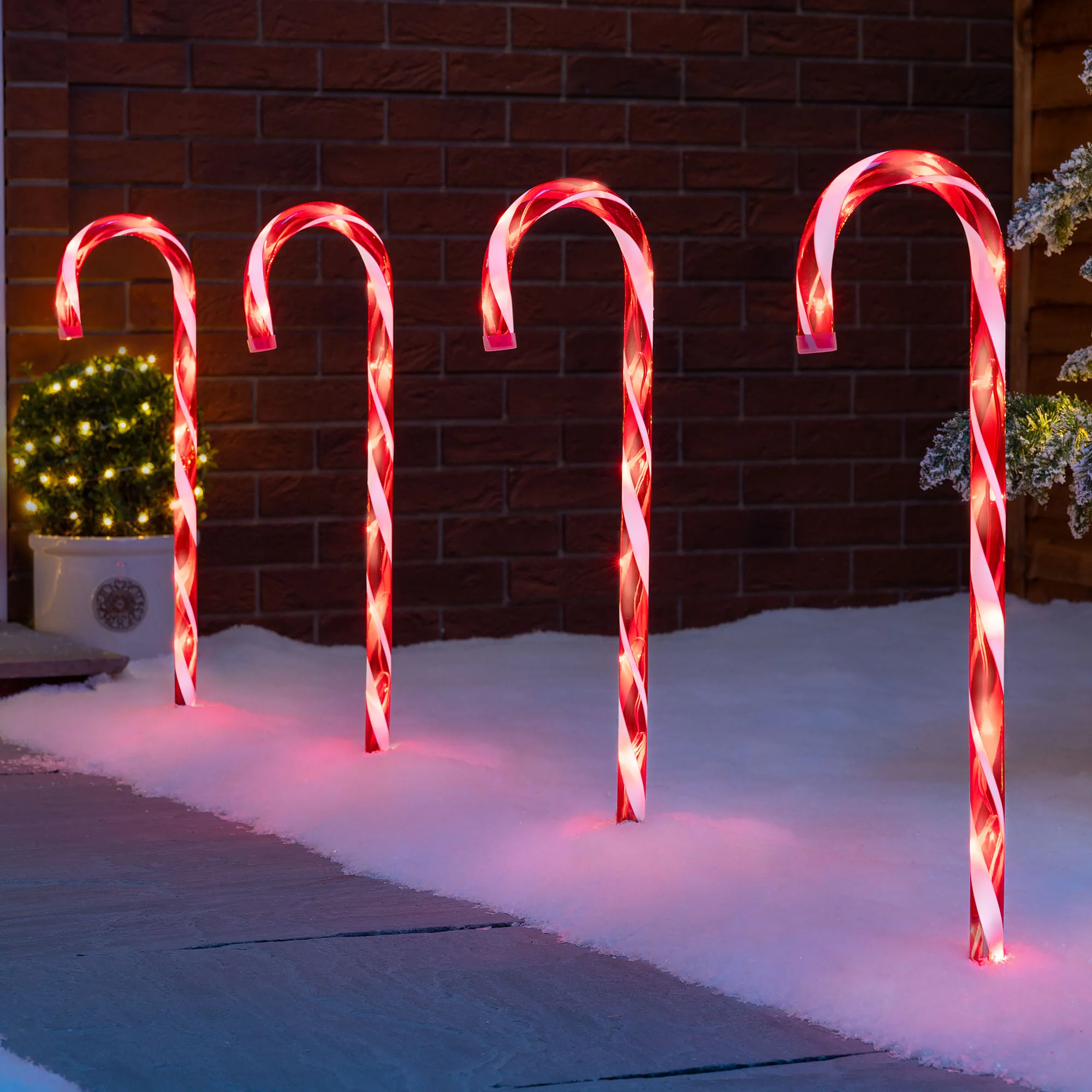 Large Candy Cane Path Lights - Image 2