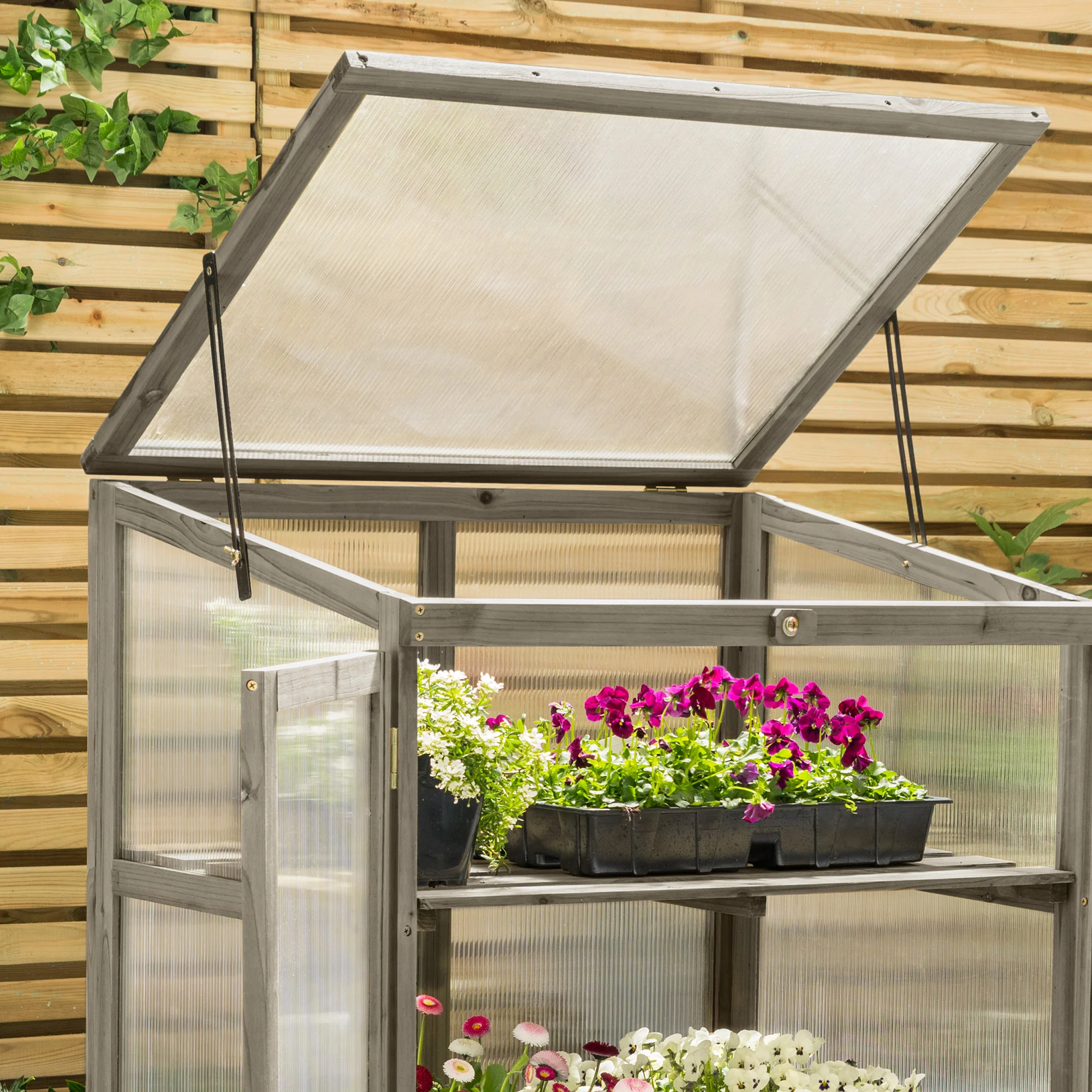Lean-To Cold Frame Greenhouse – 3 Tier - Image 4