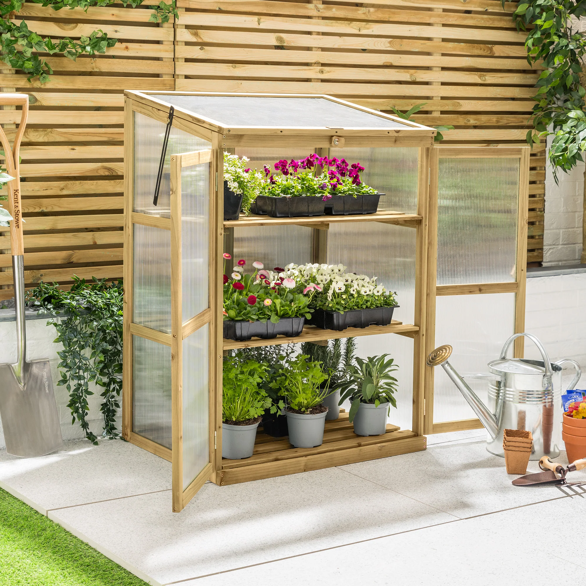 Lean-To Cold Frame Greenhouse – 3 Tier - Image 6