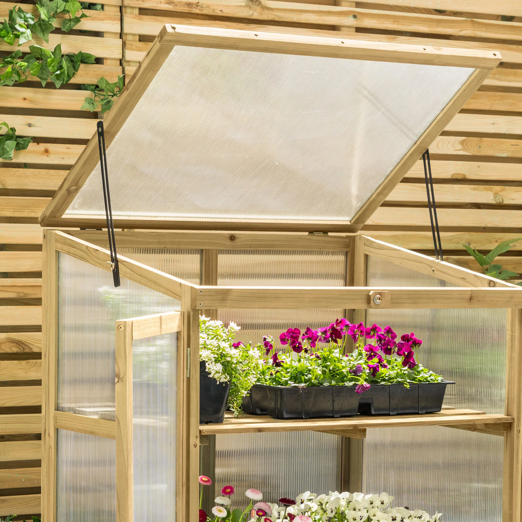 Lean-To Cold Frame Greenhouse – 3 Tier - Image 8