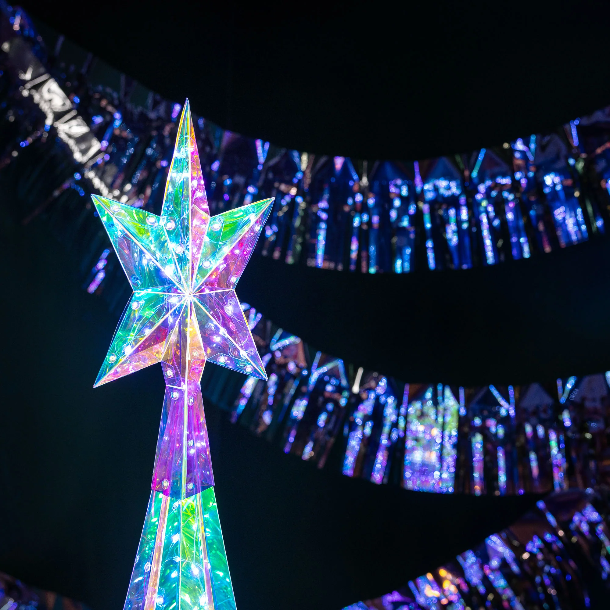 Large Iridescent Christmas Tree (110cm) - Image 3