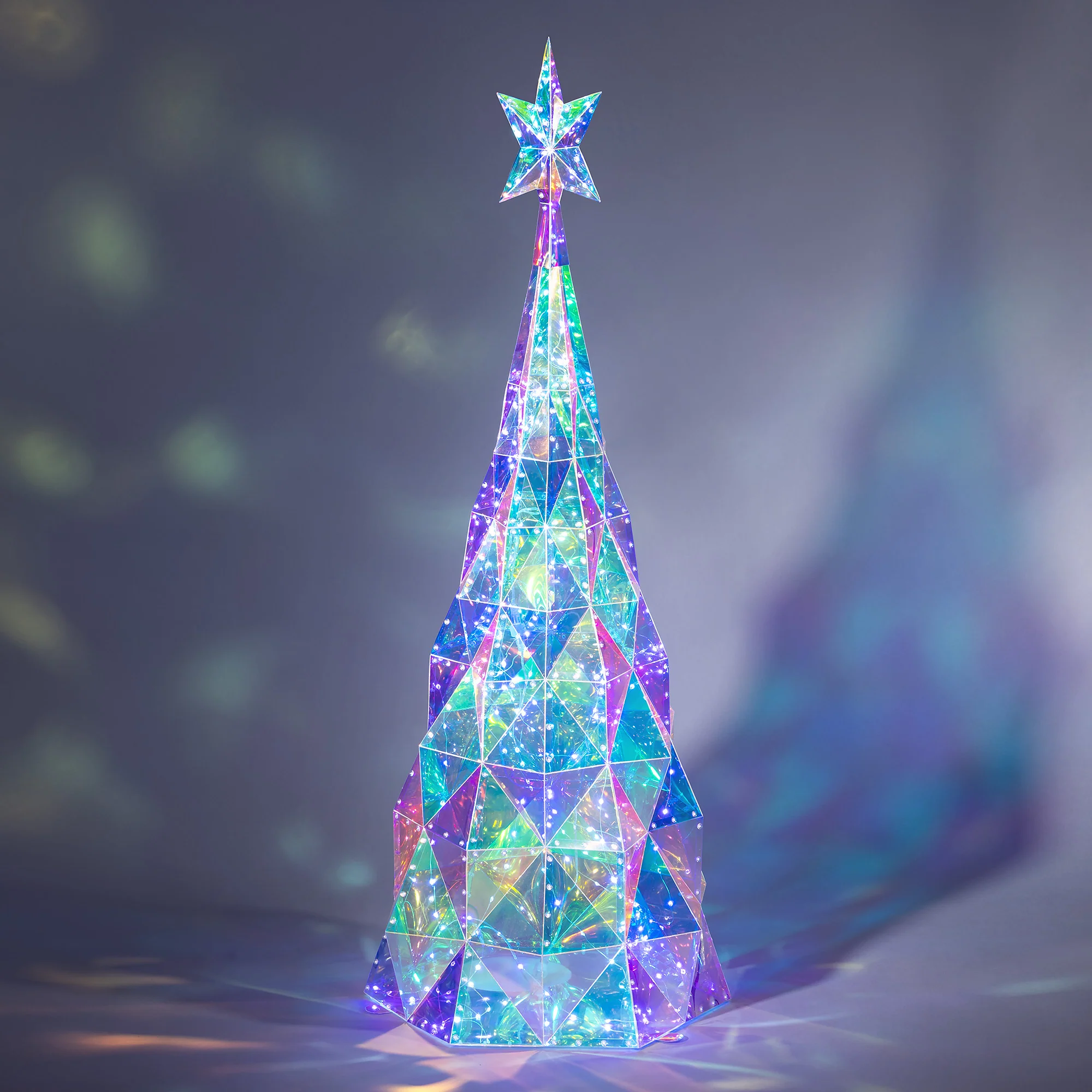 Large Iridescent Christmas Tree (110cm) - Image 4