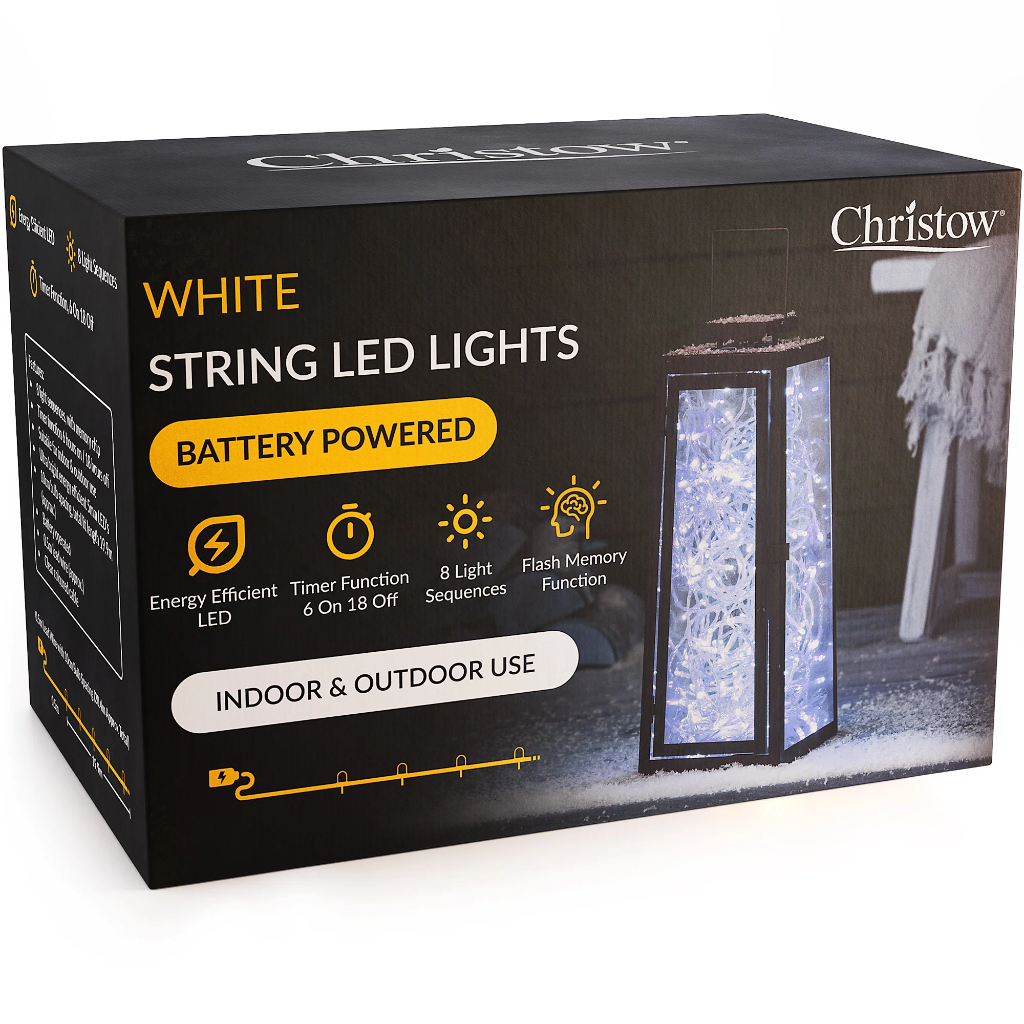 Battery Christmas Lights (Clear Cable) - Image 5