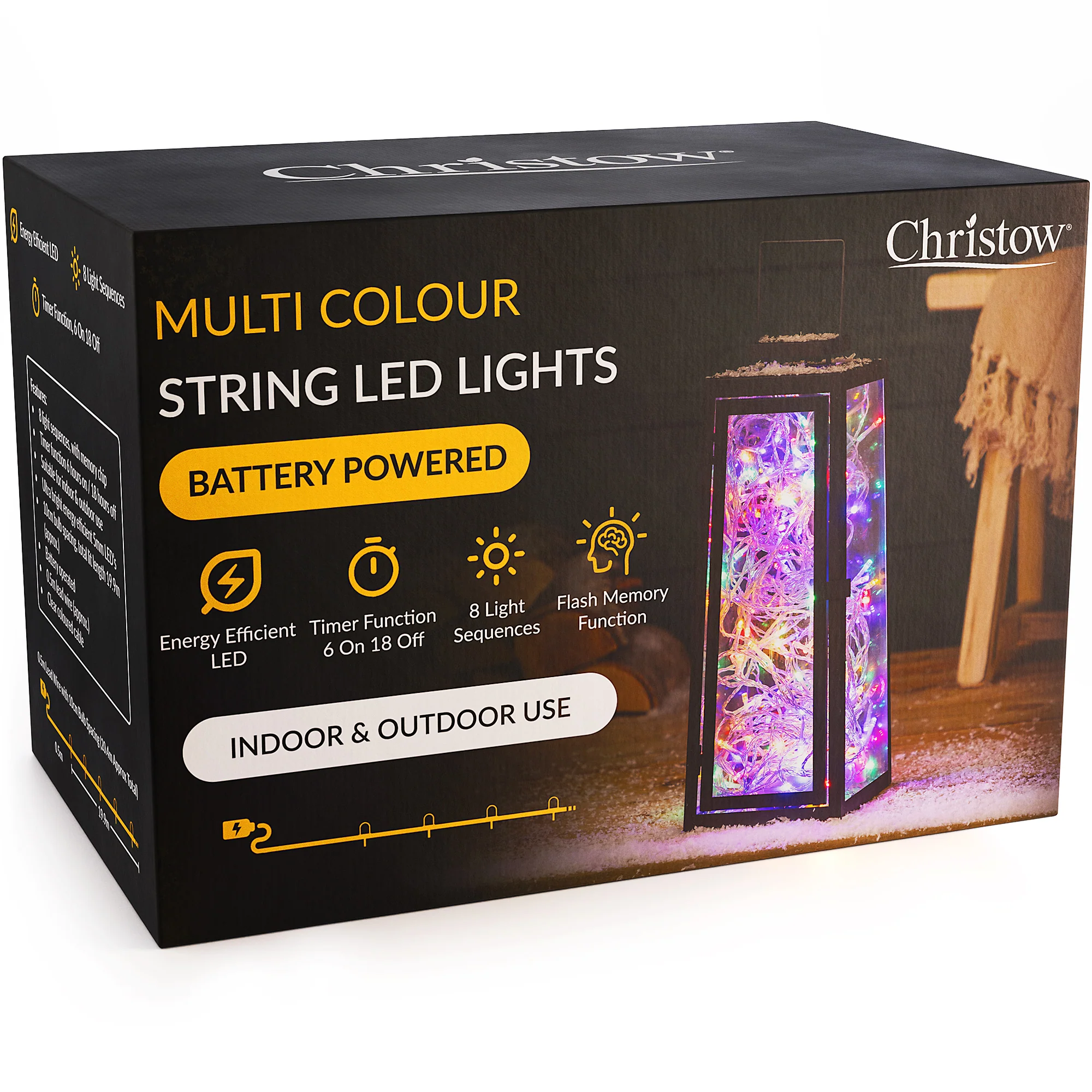 Battery Christmas Lights (Clear Cable) - Image 9
