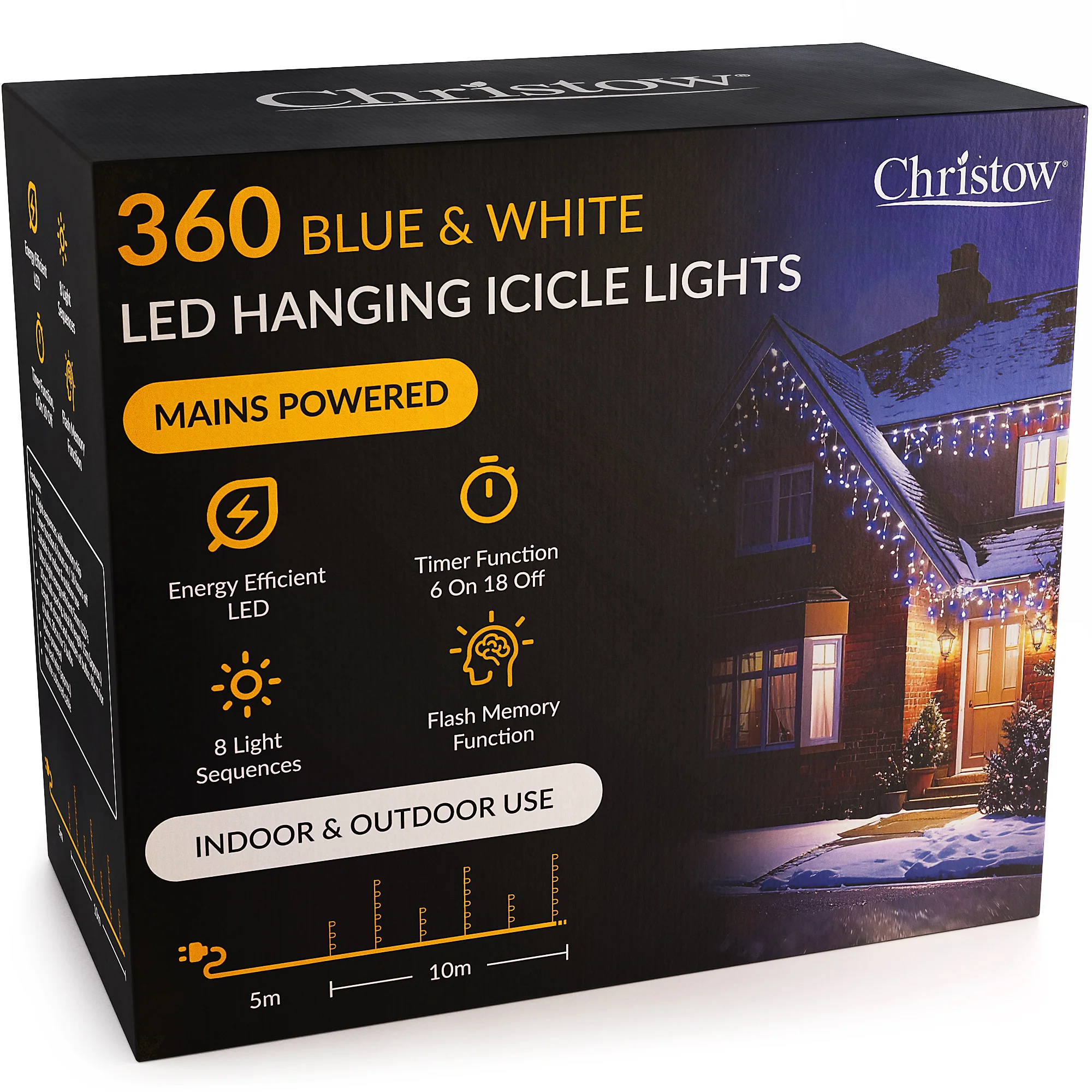 LED Hanging Icicle Christmas Lights - Image 3