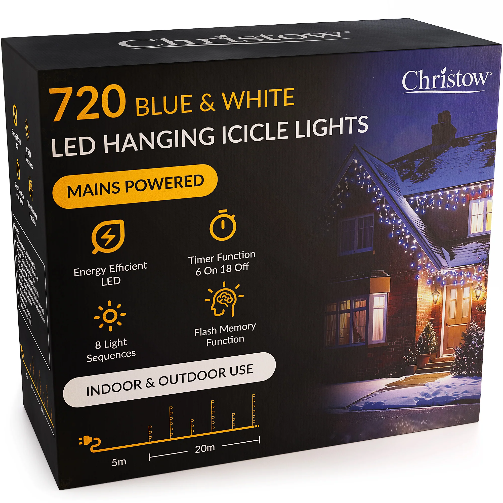 LED Hanging Icicle Christmas Lights - Image 7
