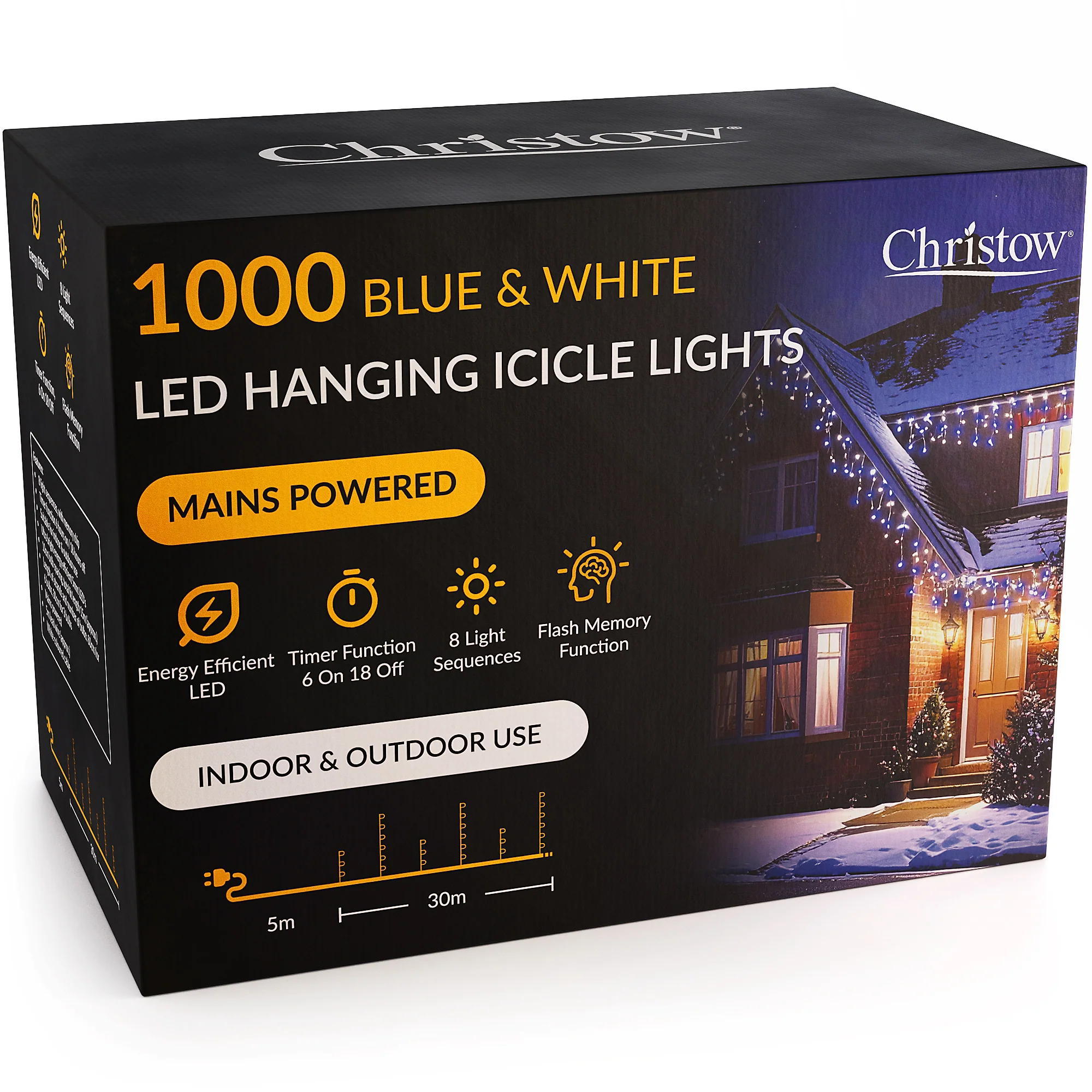 LED Hanging Icicle Christmas Lights - Image 9