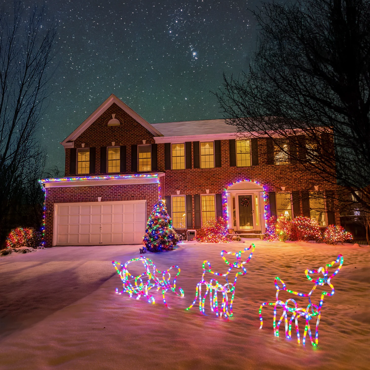 Light Up Sleigh & Reindeer - Image 3