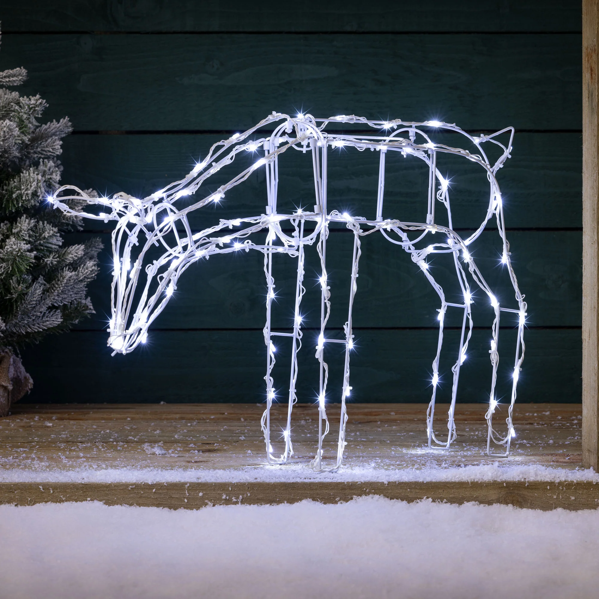 Light Up White Wire Reindeer - Image 2