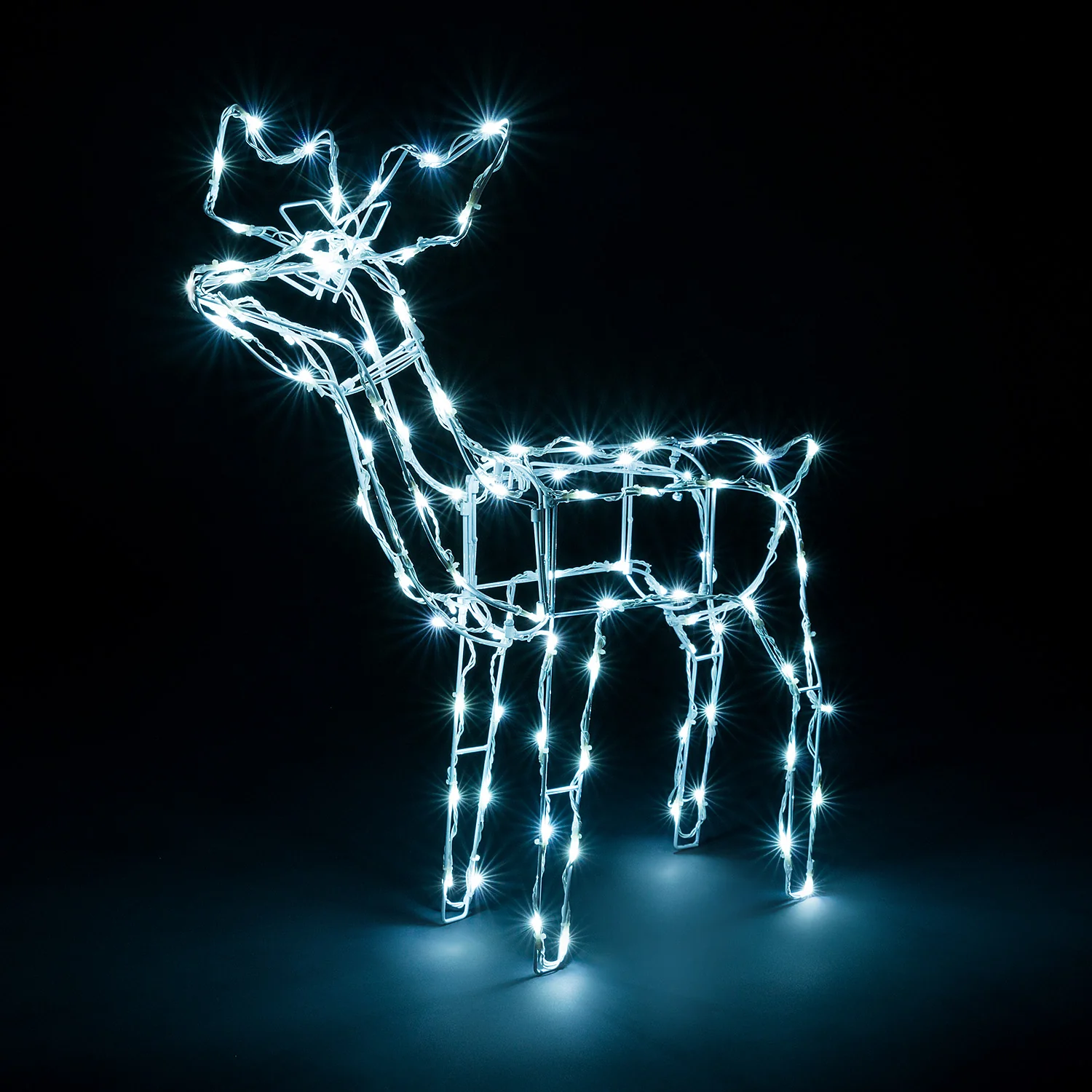 Light Up White Wire Reindeer - Image 6