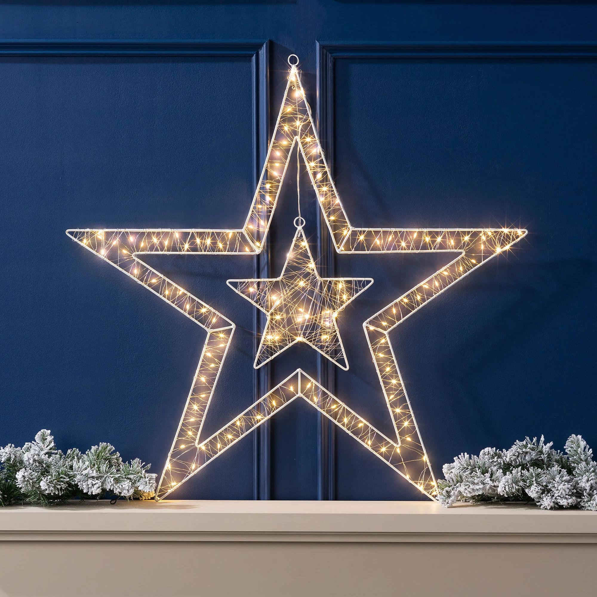 Mains Powered Double Star Light (80cm) - Image 2
