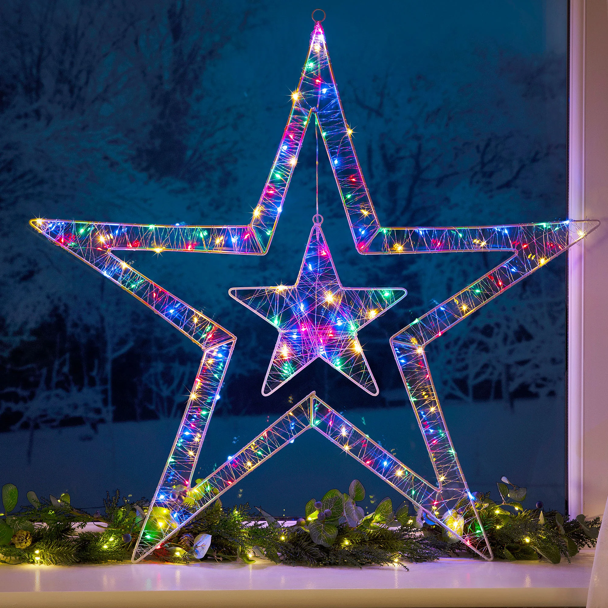 Mains Powered Double Star Light (80cm) - Image 5