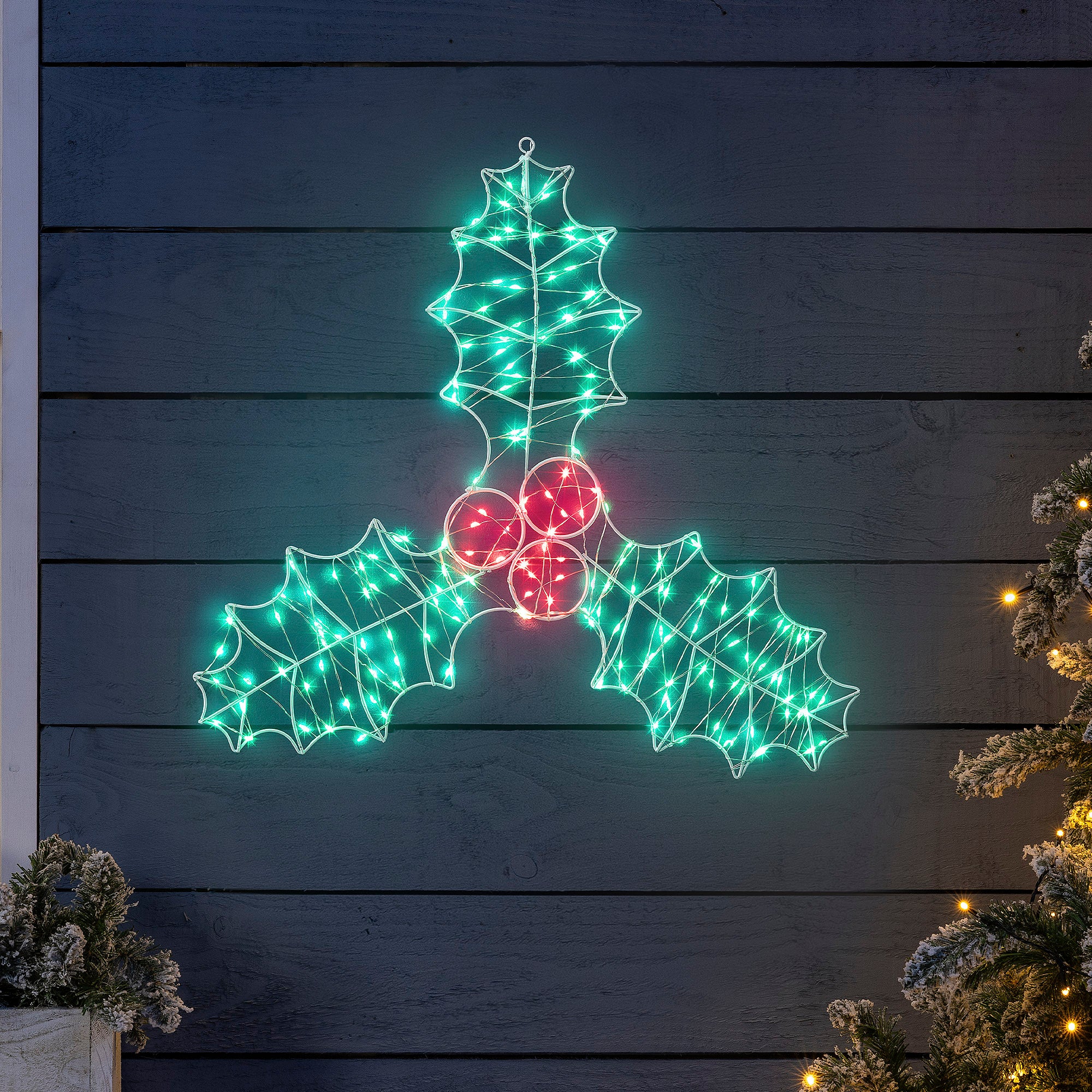 Micro LED Holly Leaf Christmas Light (45cm) - Image 2