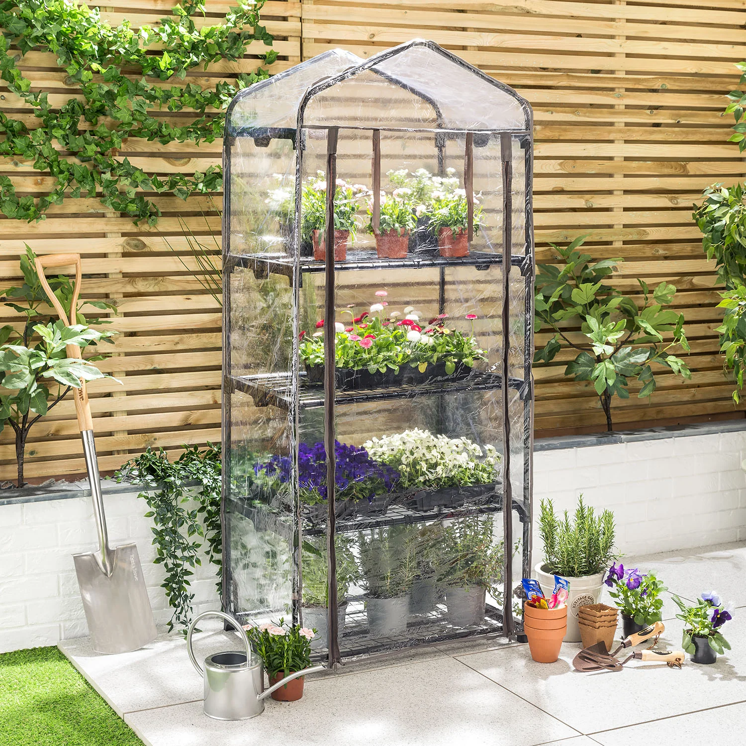 Mini Greenhouse with PVC Cover - Image 3