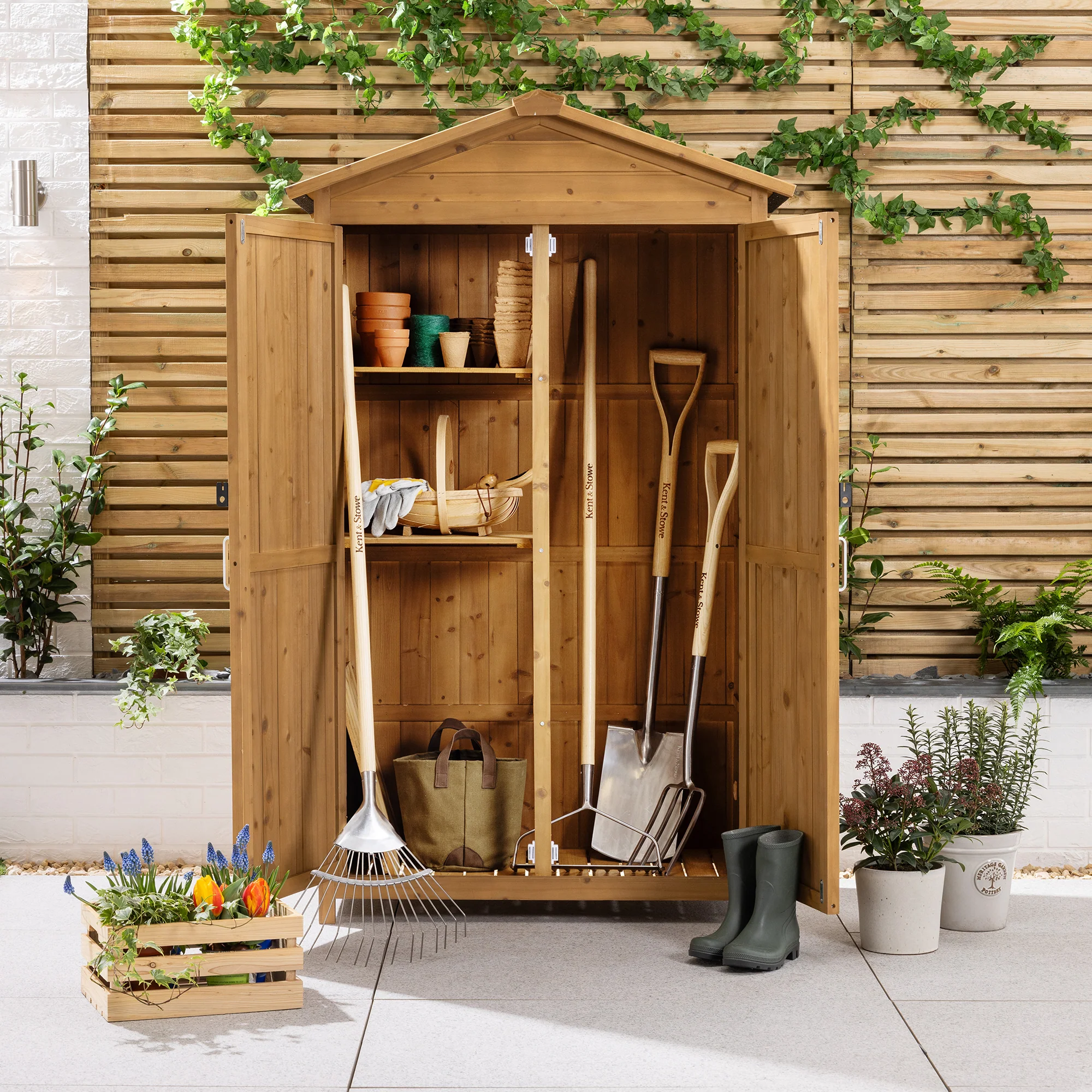 Narrow Double Door Garden Shed - Image 11