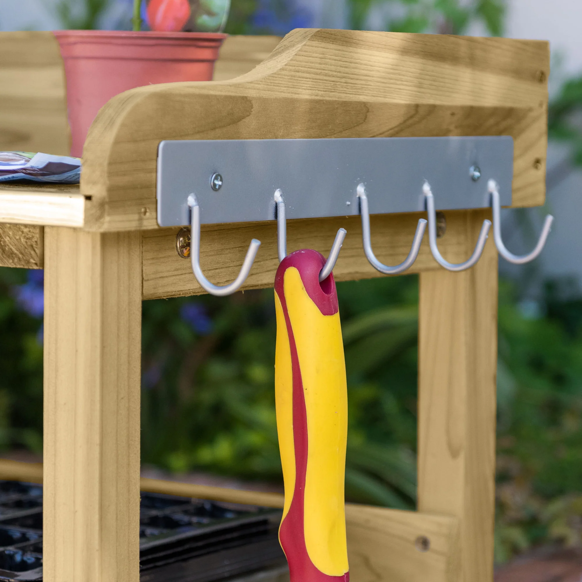 Garden Potting Table With Hooks - Image 3