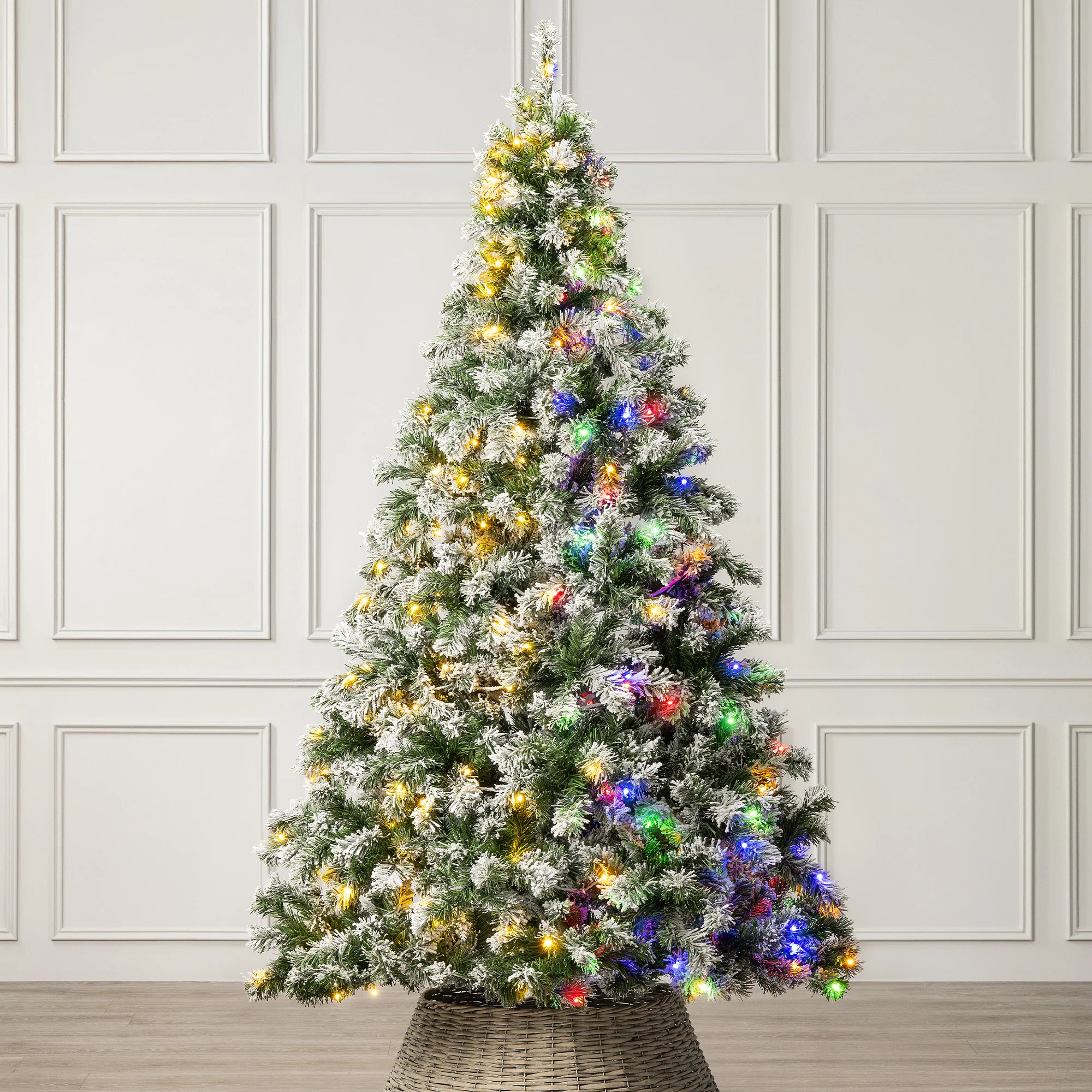 Pre-Lit Chamonix Spruce Flocked Christmas Tree - Image 5