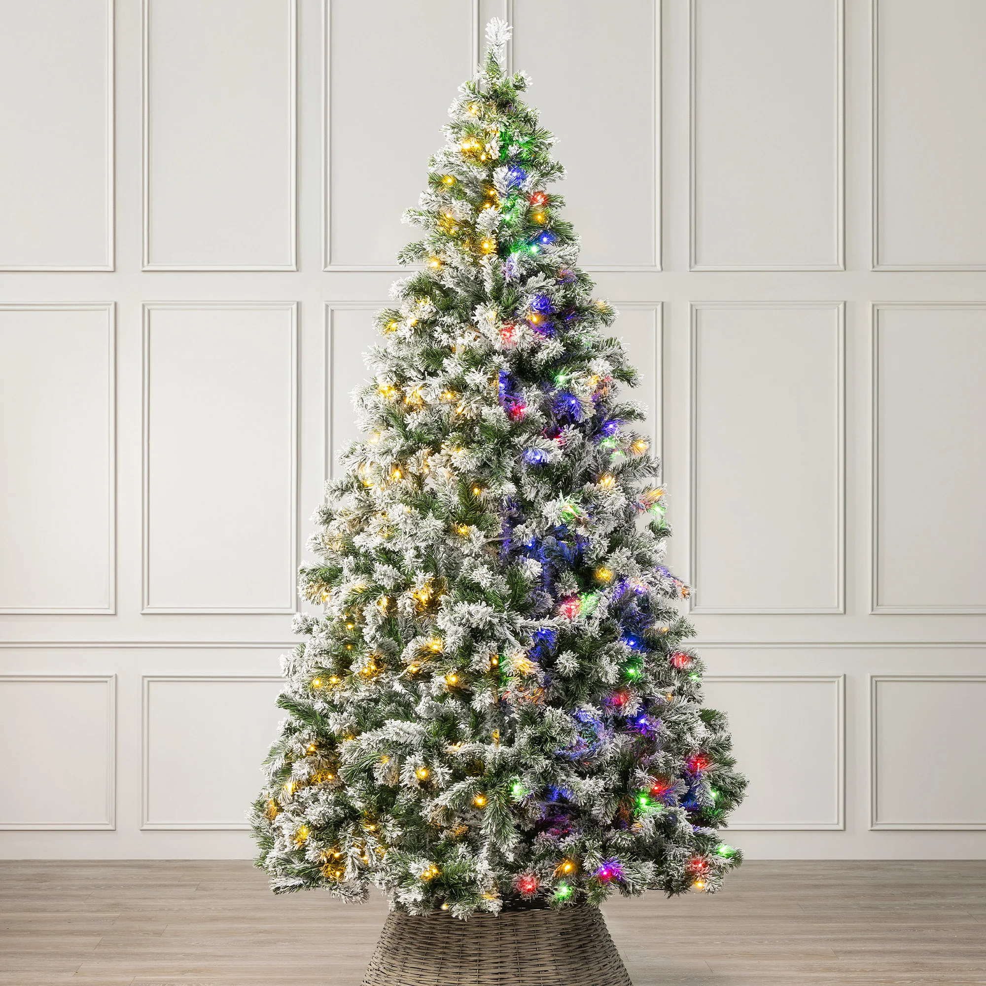 Pre-Lit Chamonix Spruce Flocked Christmas Tree - Image 7