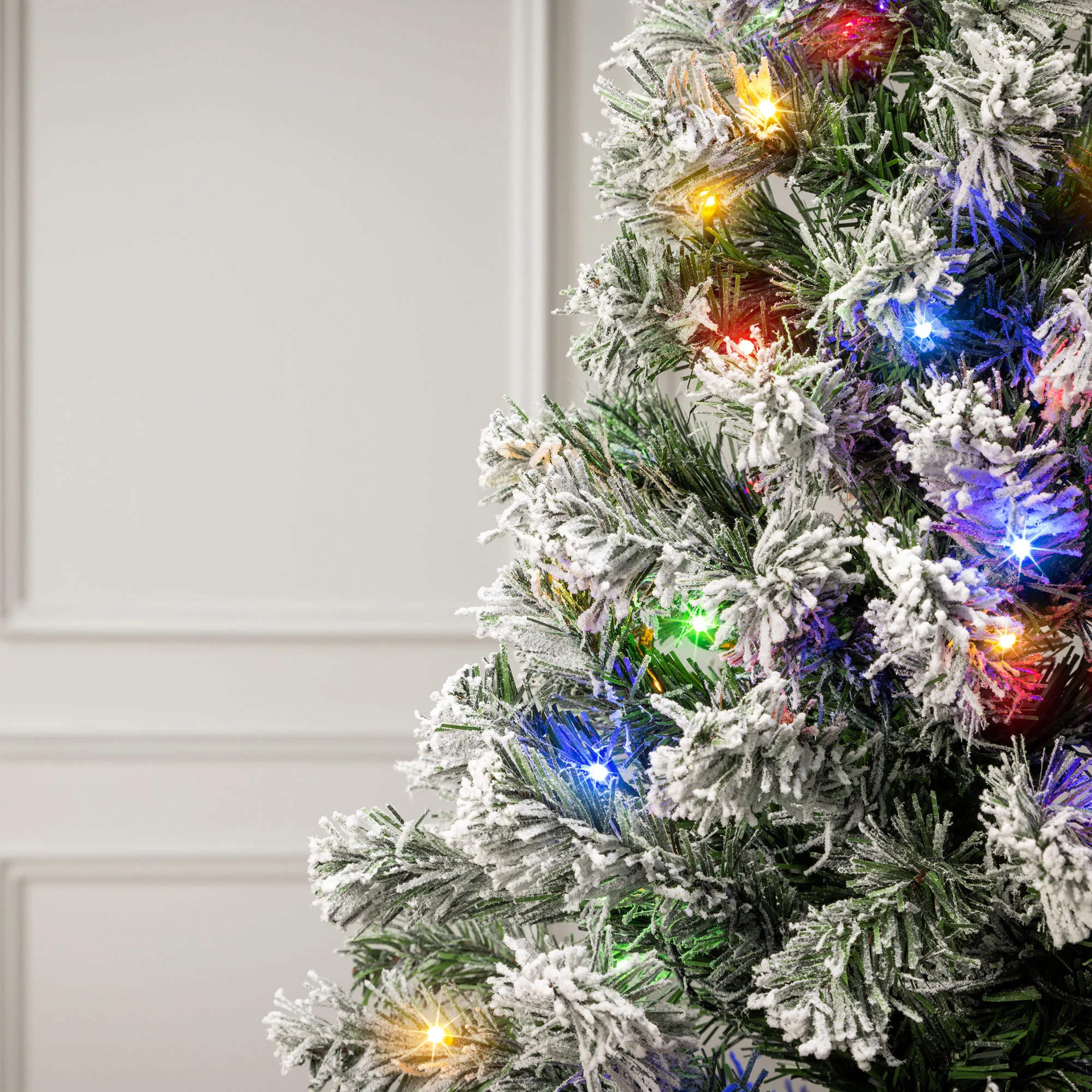 Pre-Lit Chamonix Spruce Flocked Christmas Tree - Image 9