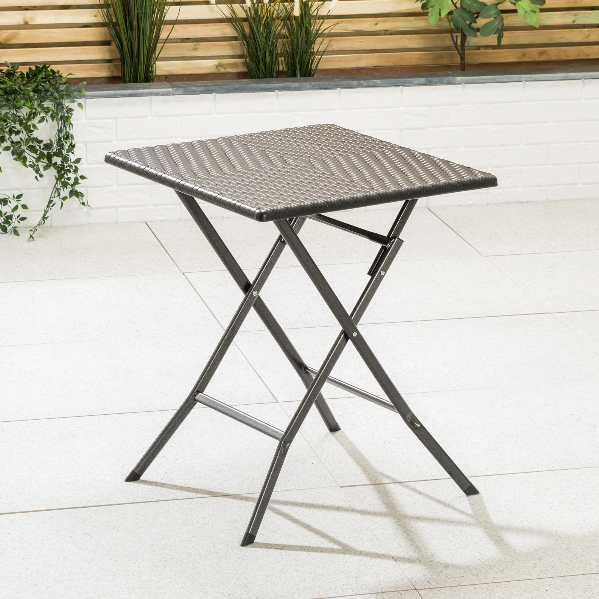 Rattan Effect Bistro Table - Image 2