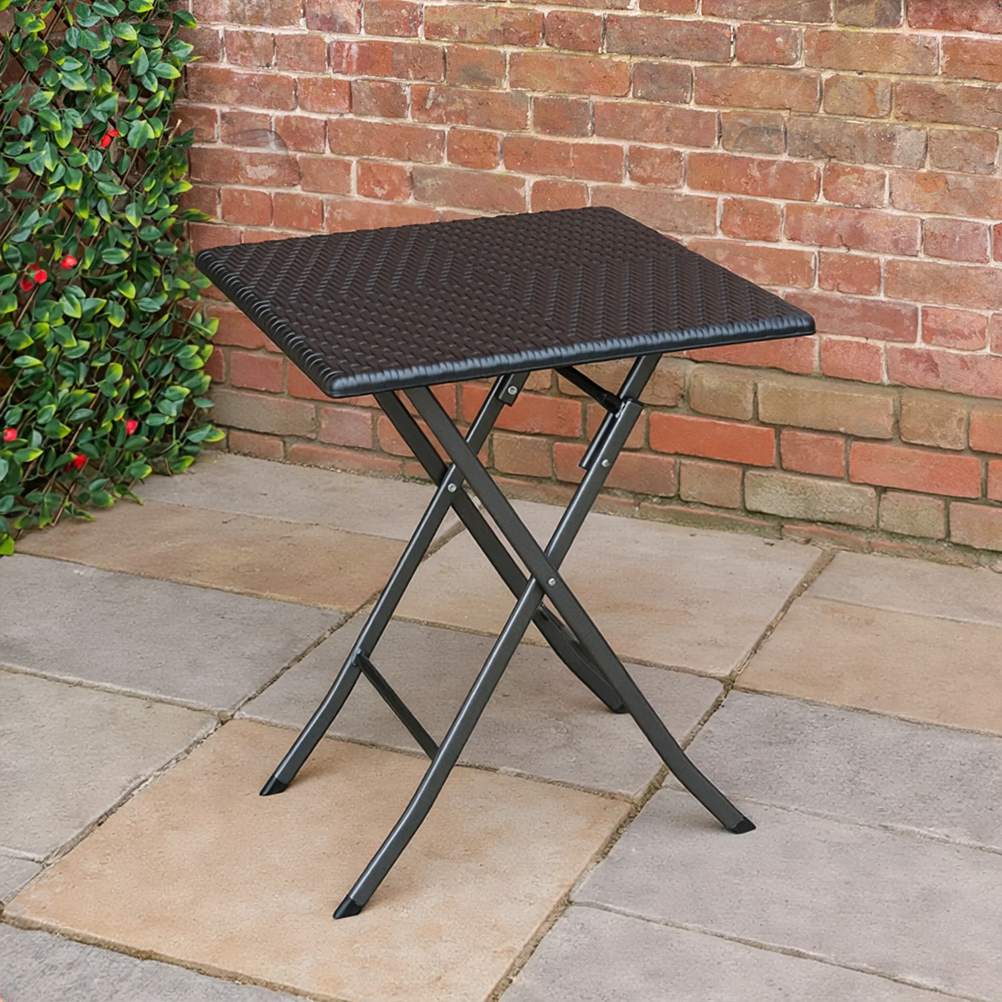 Rattan Effect Bistro Table - Image 4