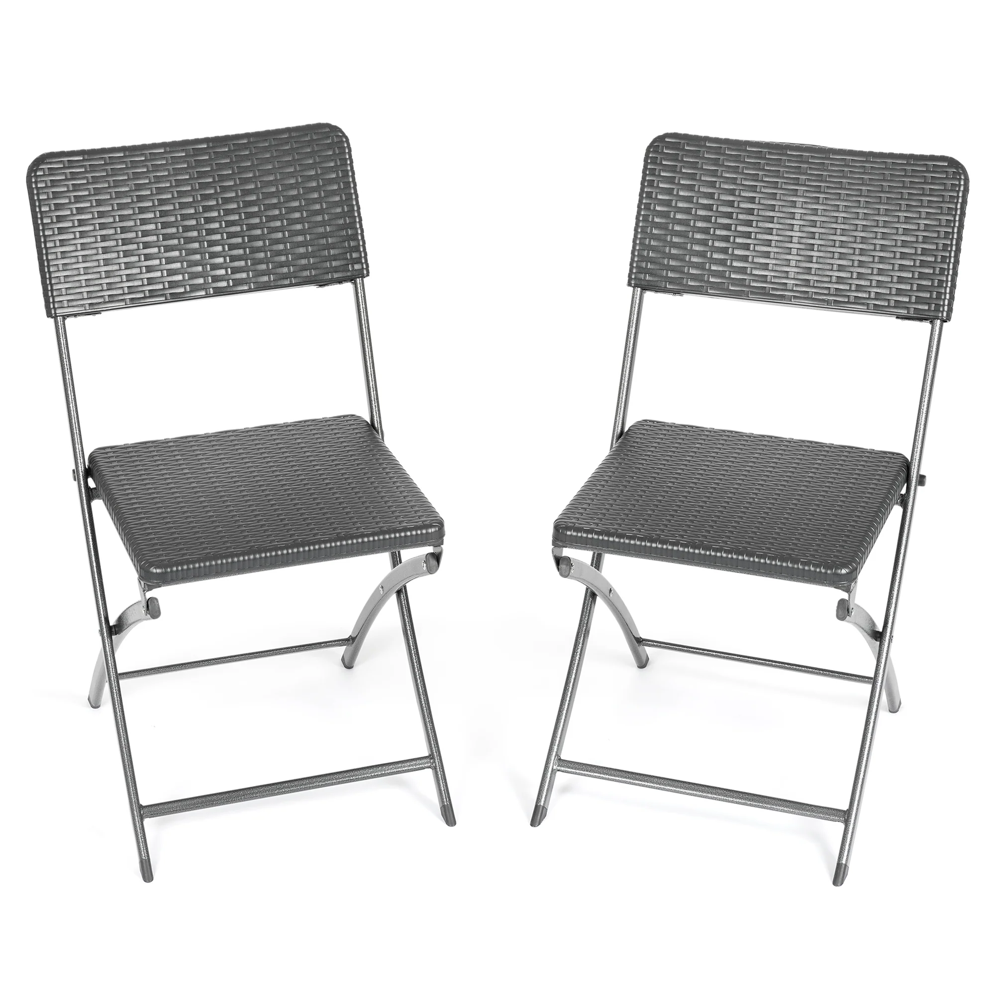 Rattan Effect Folding Garden Chairs – 2 Pack - Image 4