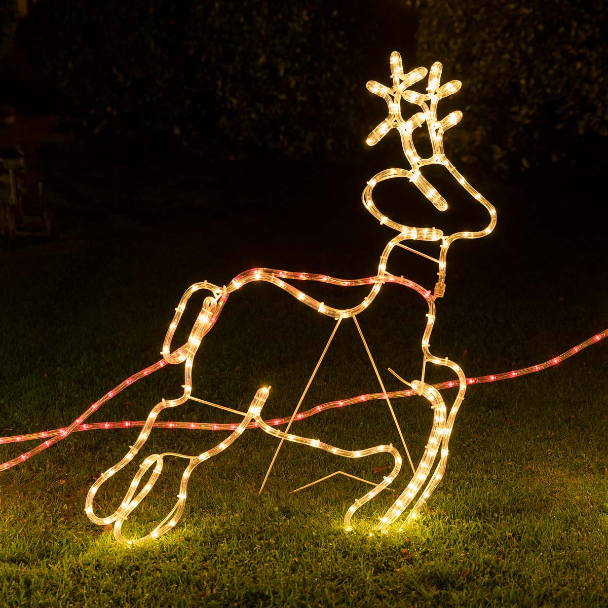 Santa Sleigh & Reindeer Light - Image 3