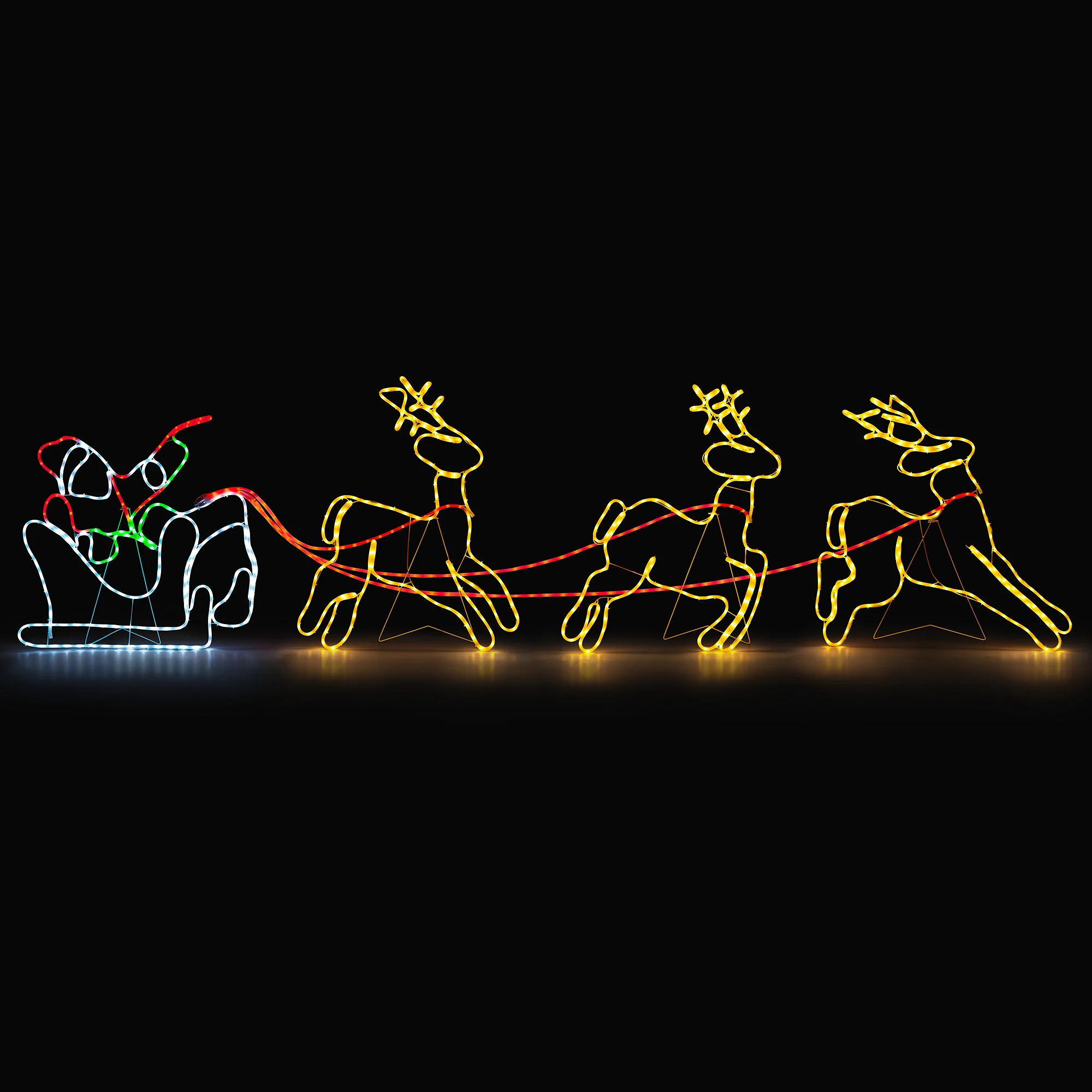 Santa Sleigh & Reindeer Light - Image 4