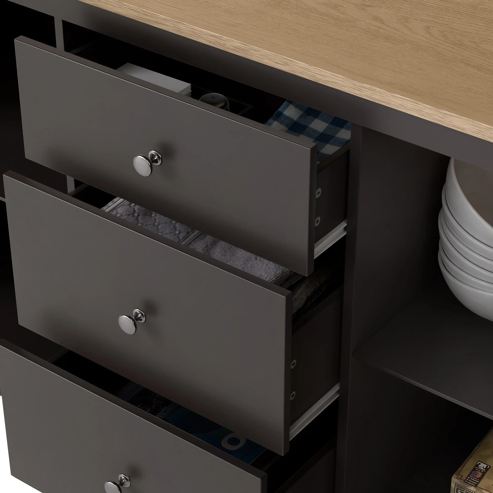 Dartmouth Sideboard with Cupboards & Drawers - Image 2