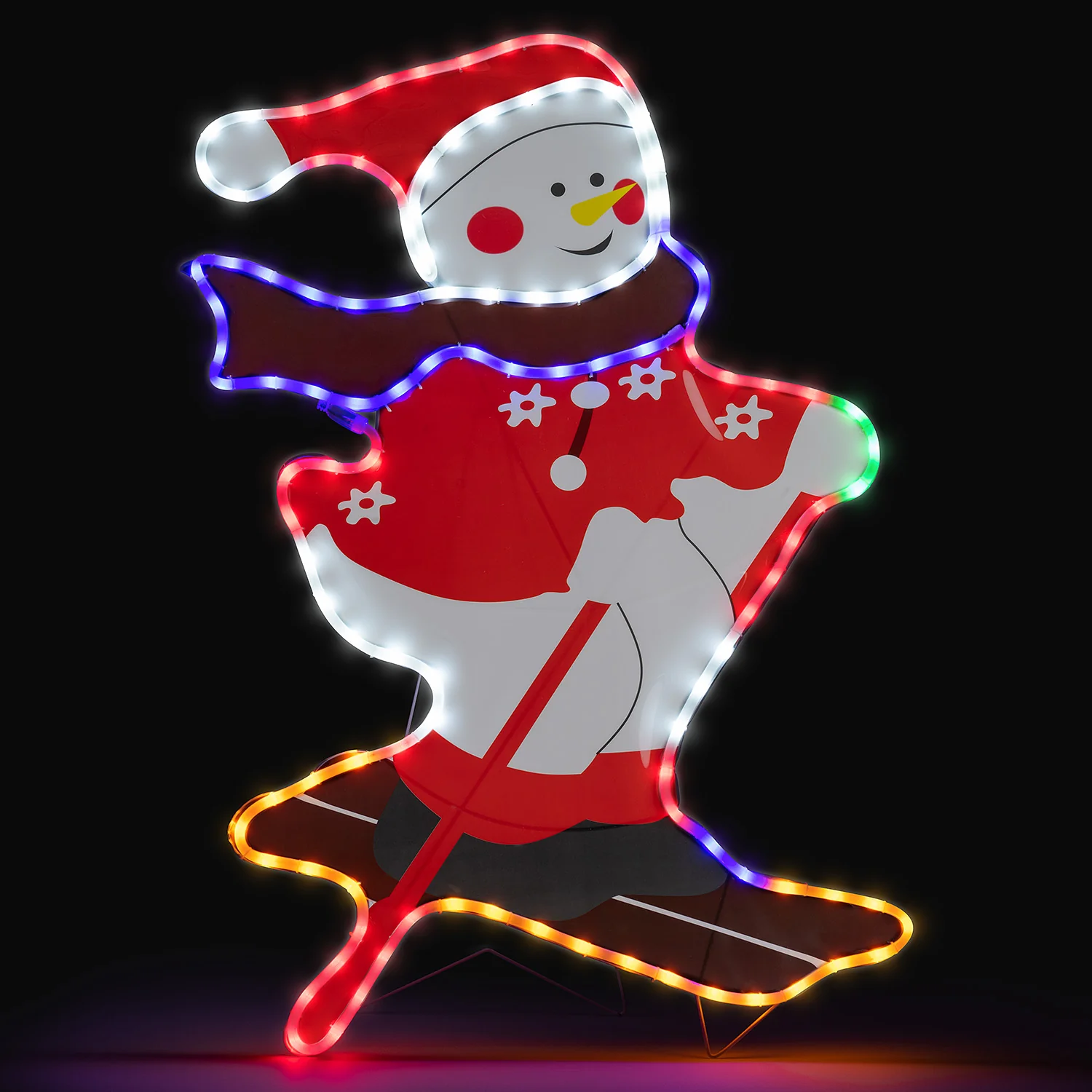 Skiing Light Up Snowman - Image 2