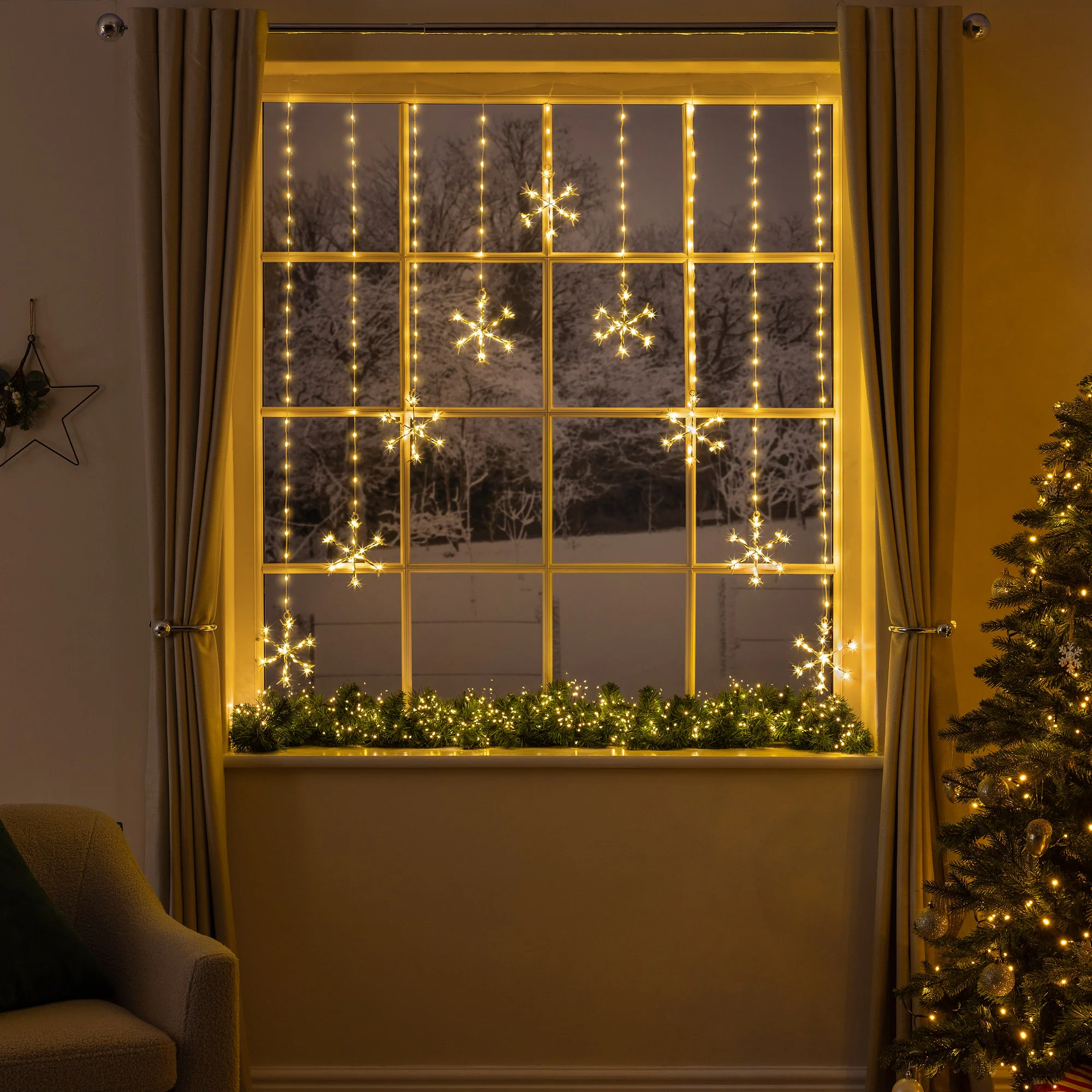 Snowflake Curtain Micro Lights - Image 8