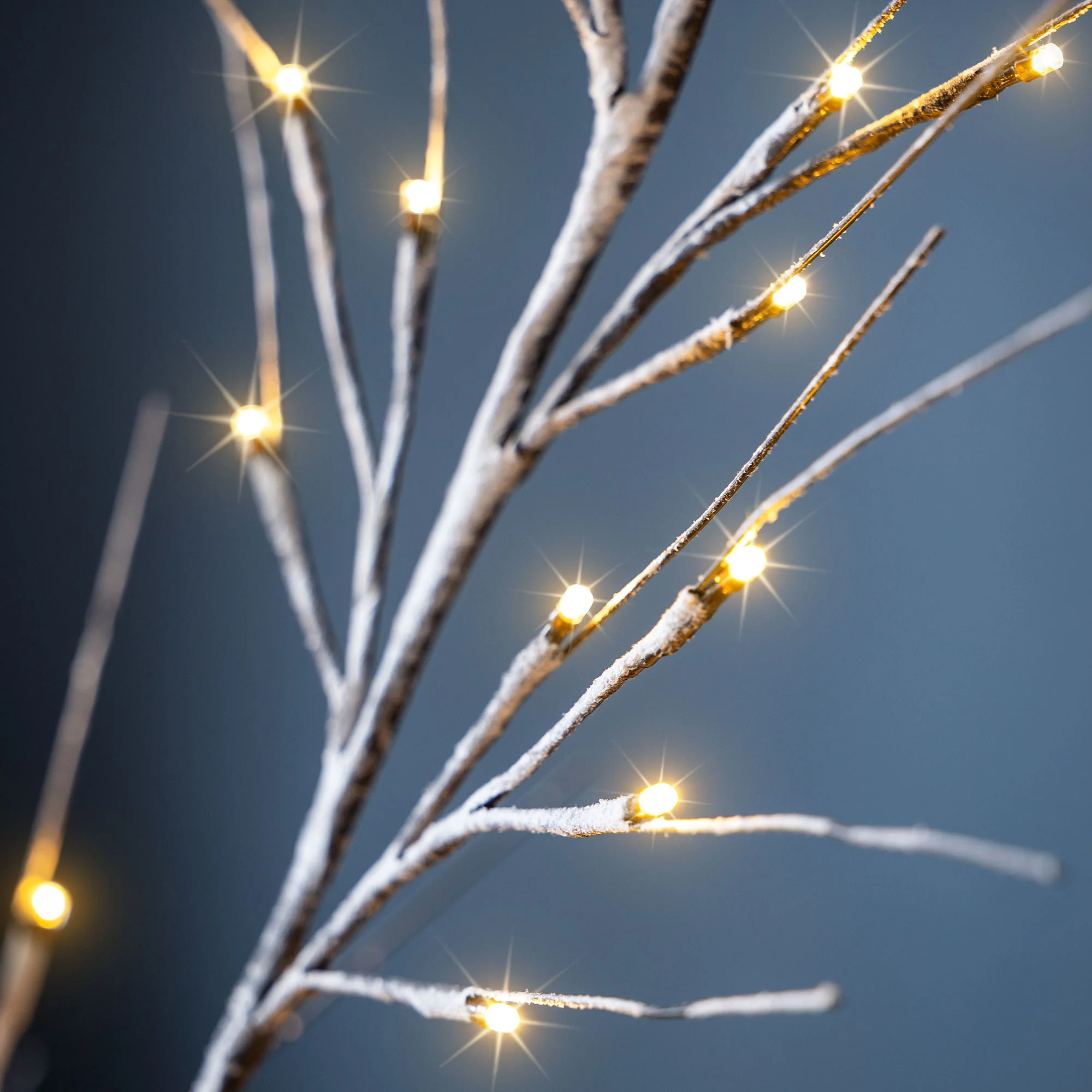 Snowy Twig Tree With Lights - Image 8