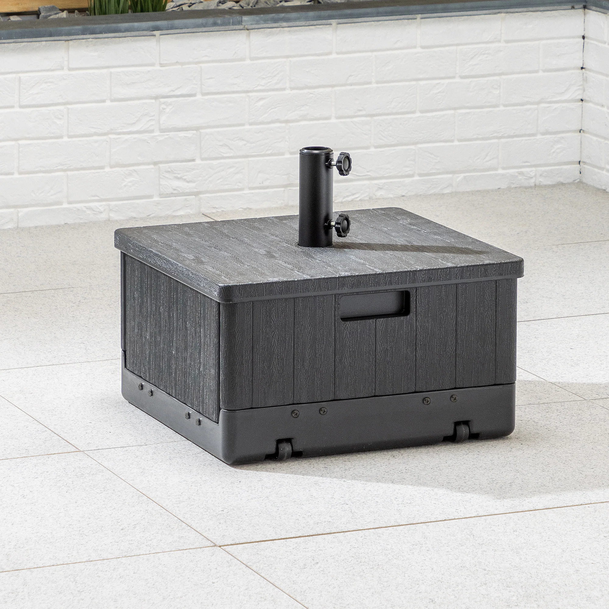 Boxed Parasol Base with Wheels – 67kg - Image 3