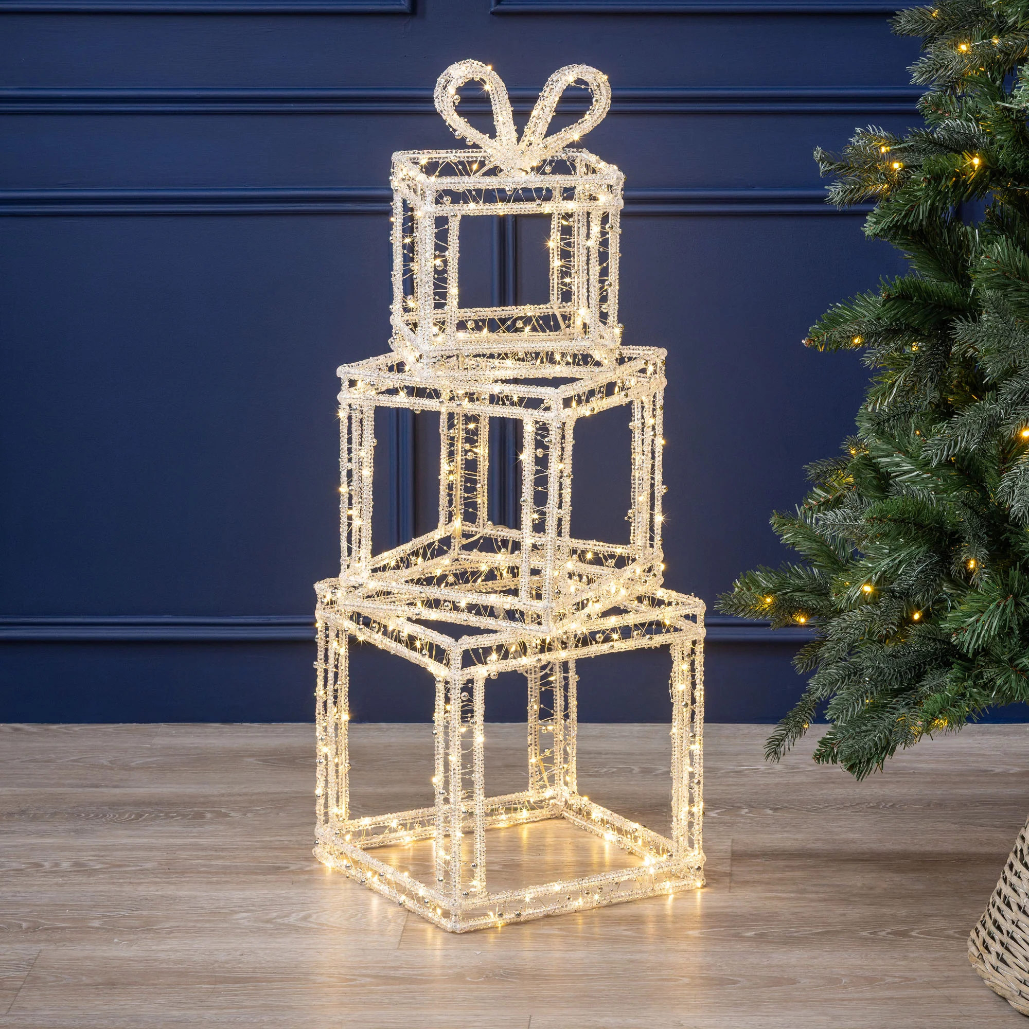 Stacked LED Christmas Present Boxes - Image 2