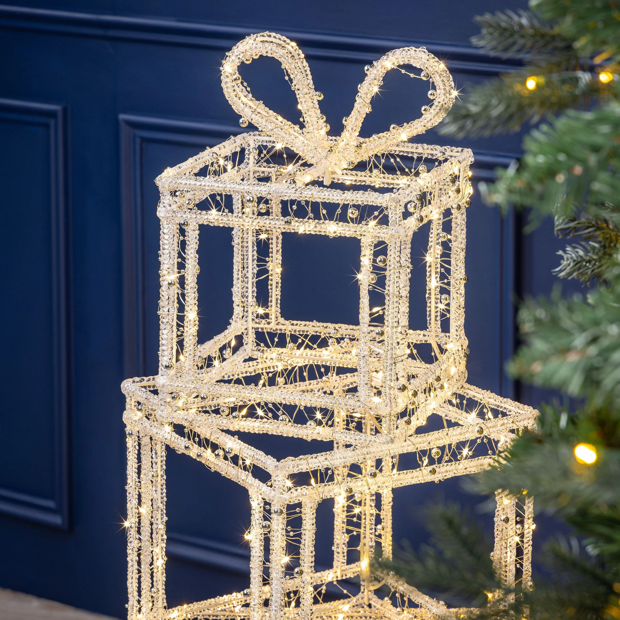 Stacked LED Christmas Present Boxes - Image 3