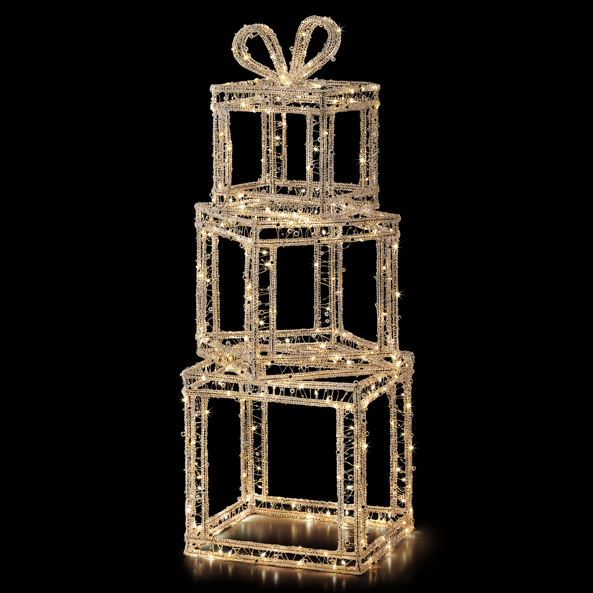 Stacked LED Christmas Present Boxes - Image 4