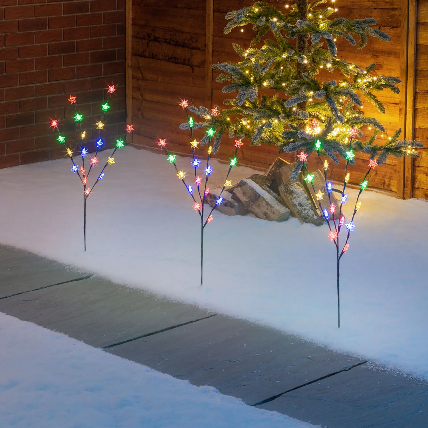 Star Branch Path Lights (Set of 3 x 84cm) - Image 12