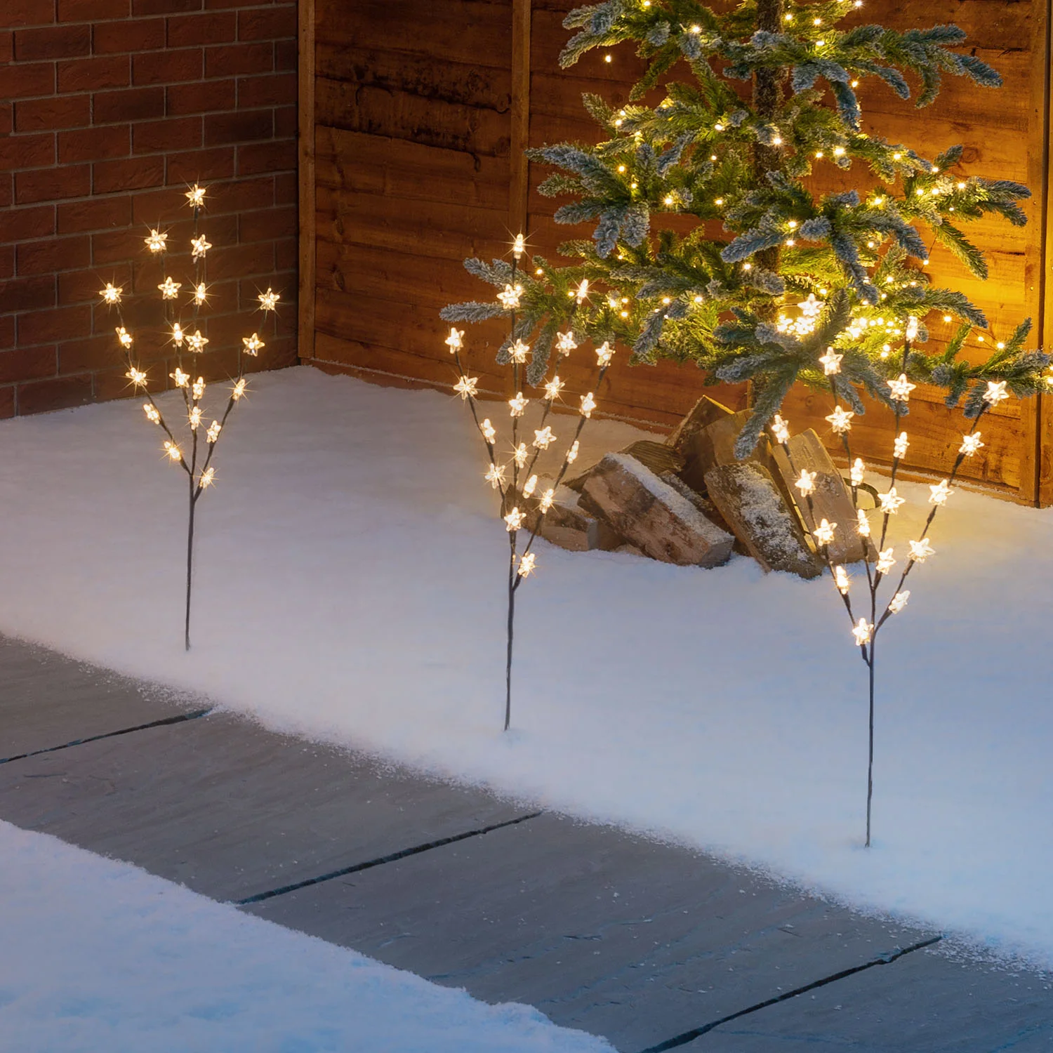 Star Branch Path Lights (Set of 3 x 84cm) - Image 4