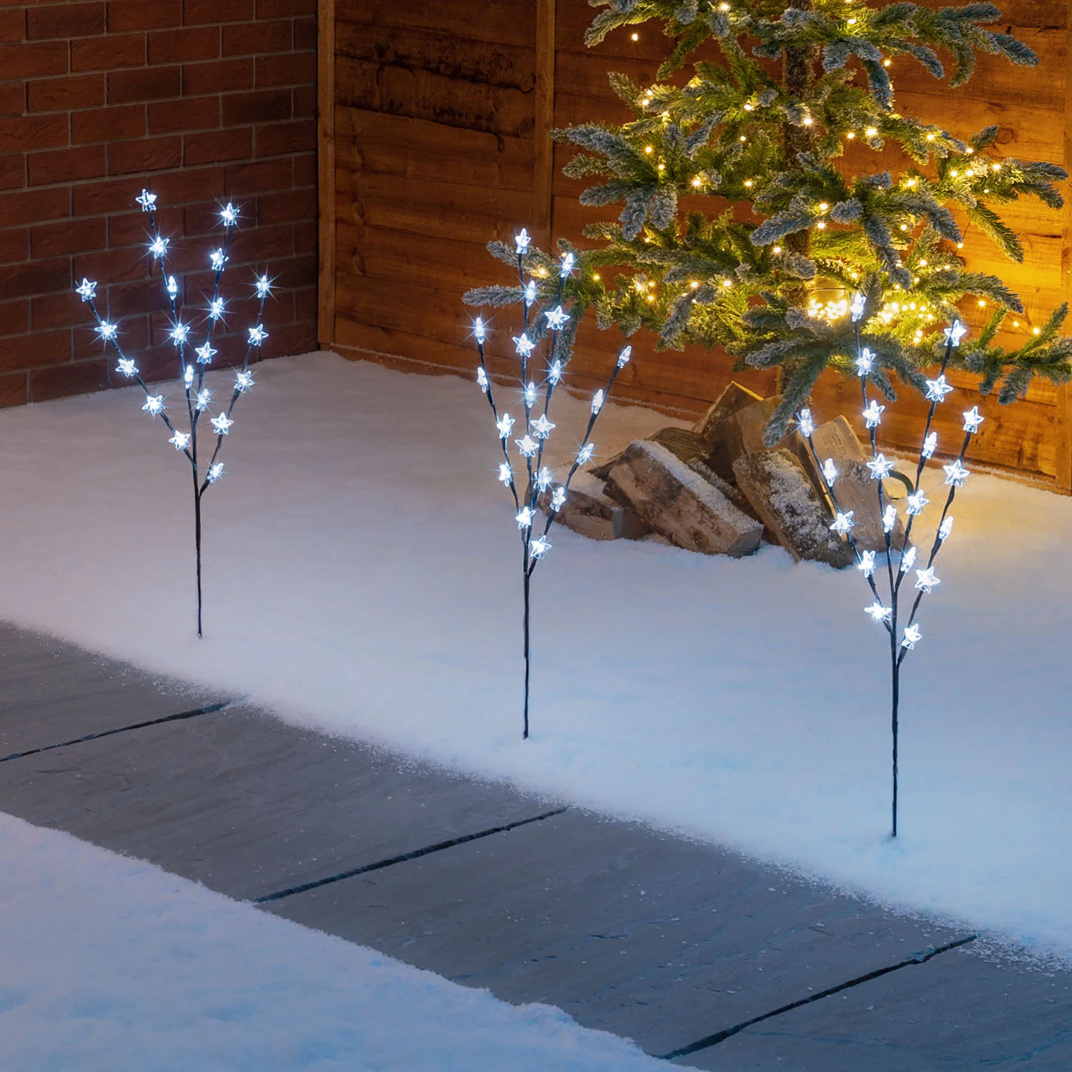 Star Branch Path Lights (Set of 3 x 84cm) - Image 8