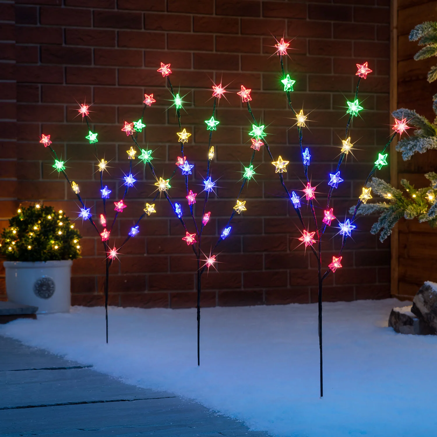 Star Branch Path Lights (Set of 3 x 84cm) - Image 9