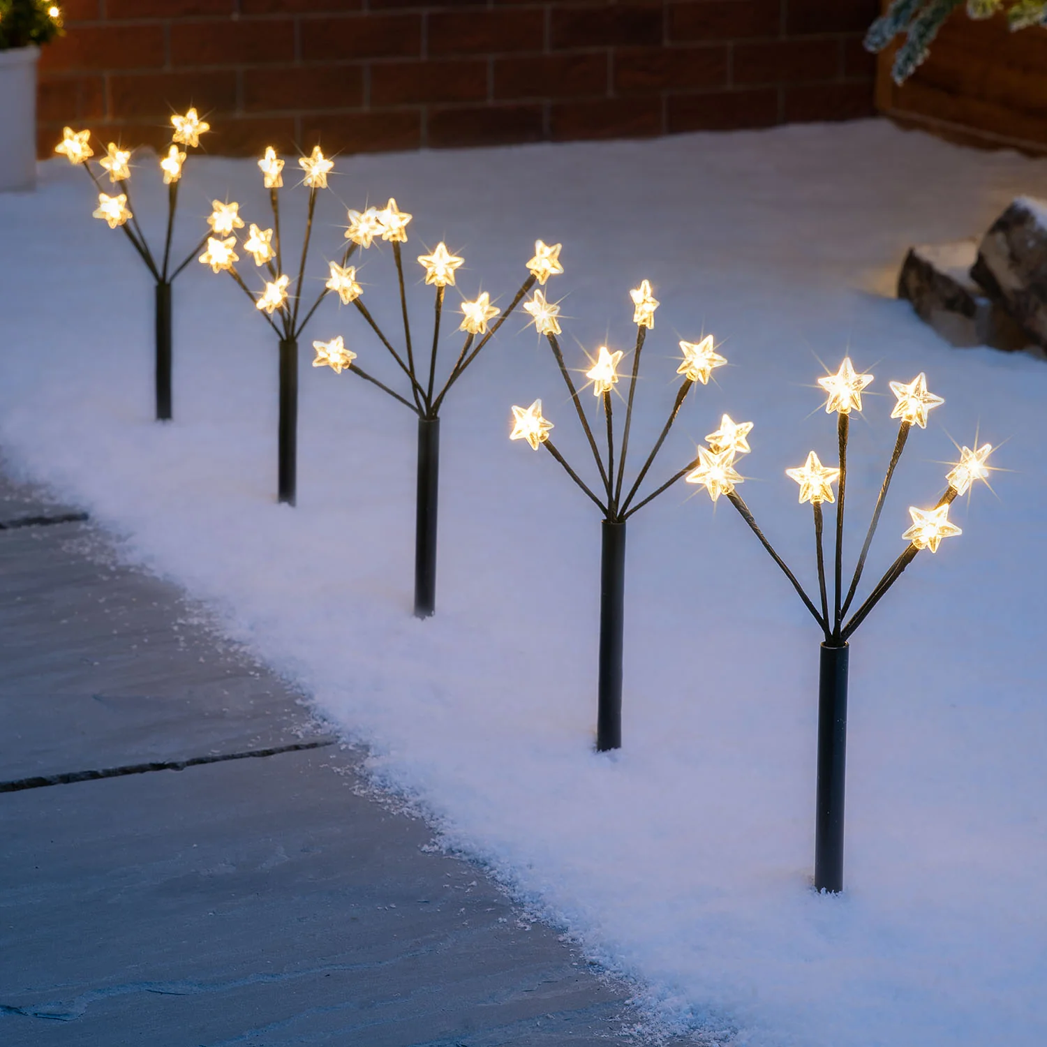 Star Branch Path Lights (Set of 5 x 45cm)