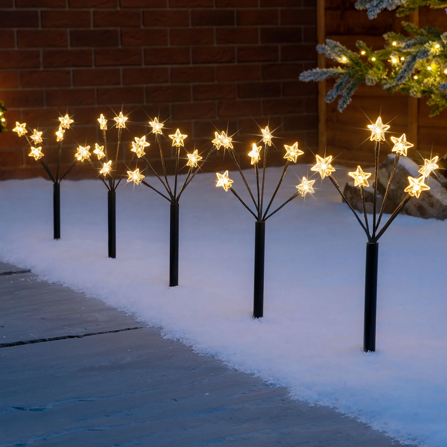 Star Branch Path Lights (Set of 5 x 45cm) - Image 2