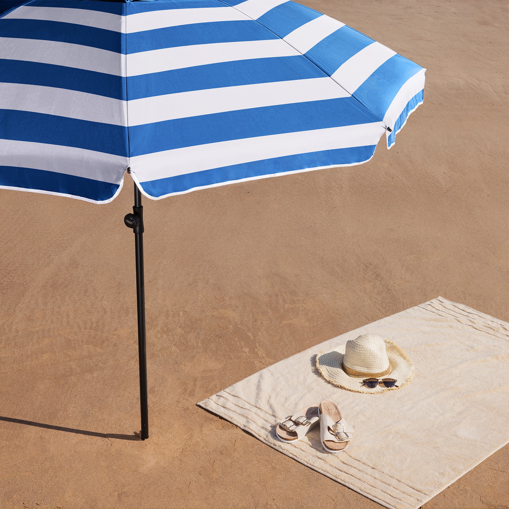 Striped Beach Parasol – 2m - Image 10