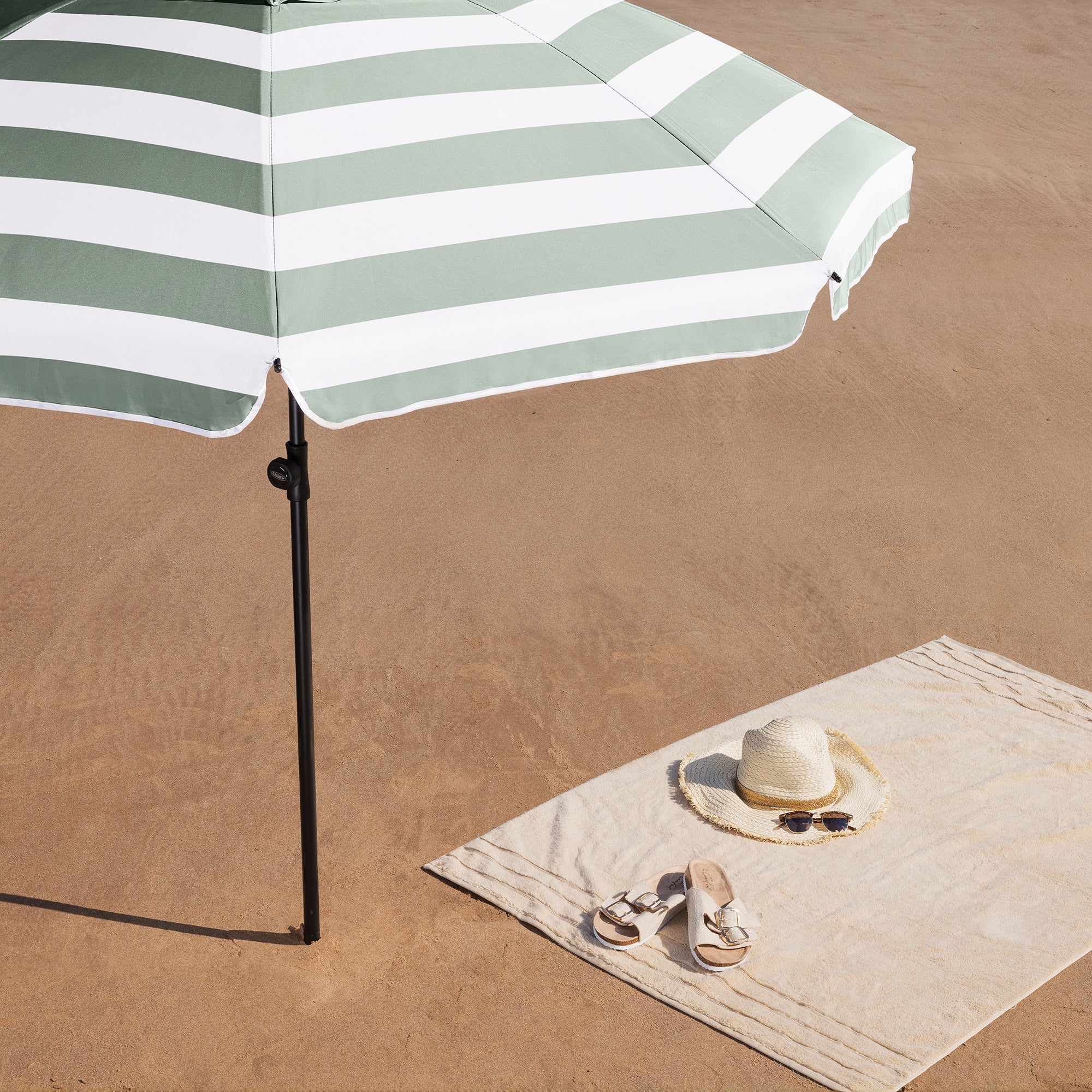 Striped Beach Parasol – 2m - Image 14